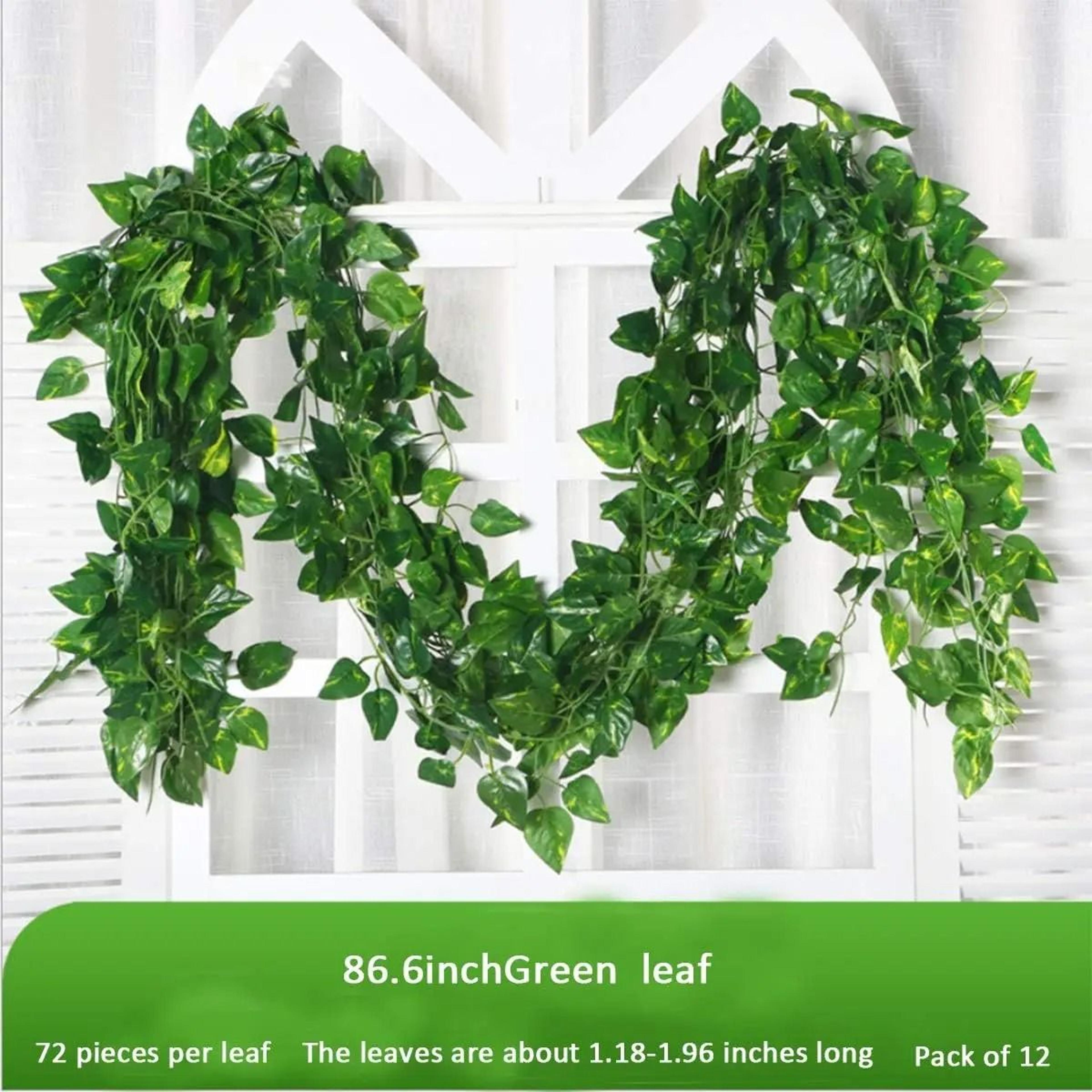 Artificial Green Ivy Vine Garland  2M Fake Leaf Rattan Hanging Creeper For Garden Wedding  Wall Dec 3