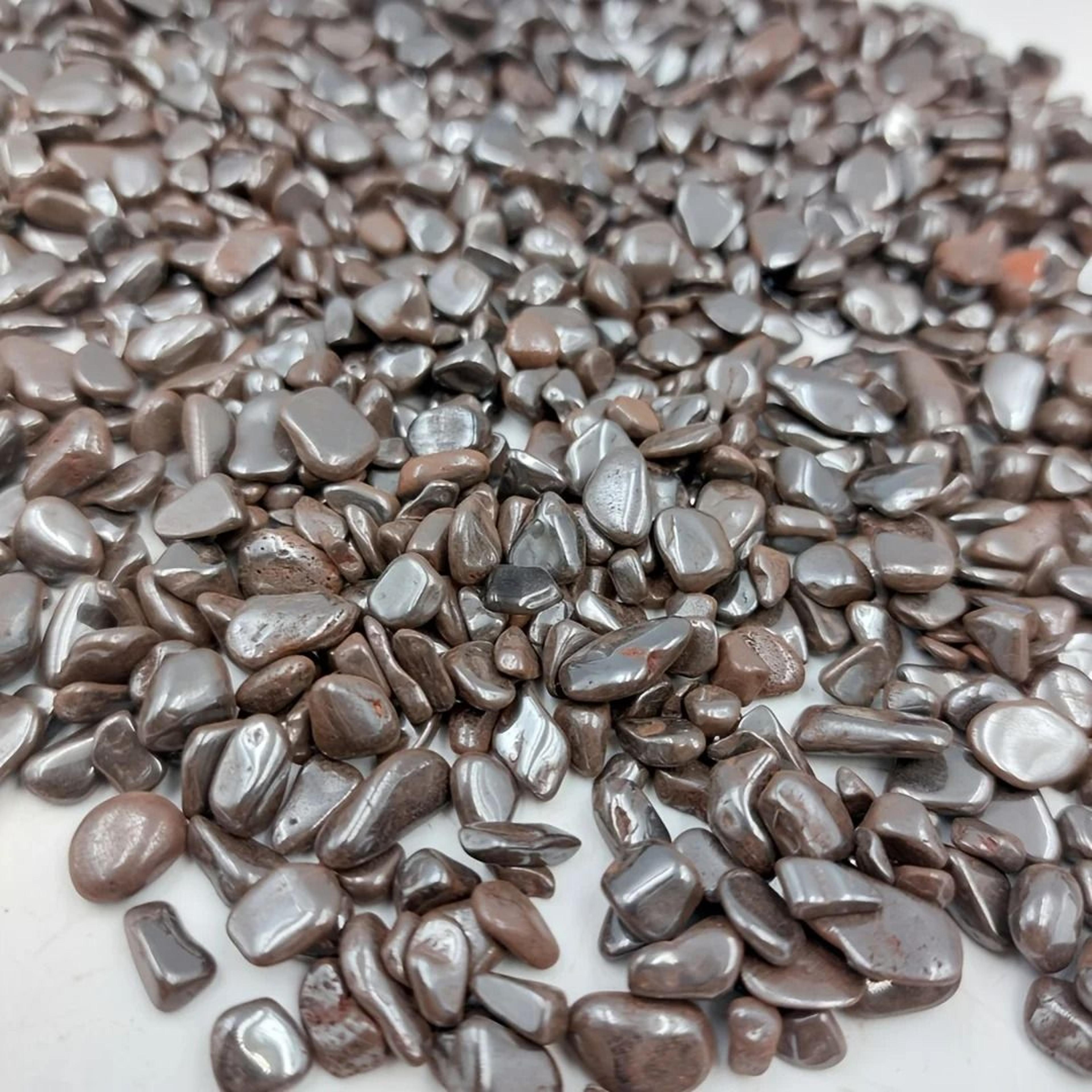 Polished Hematite Crystal Chips  Natural NonMagnetic Stone  Metallic Mineral Decor For Crafts  Home 2
