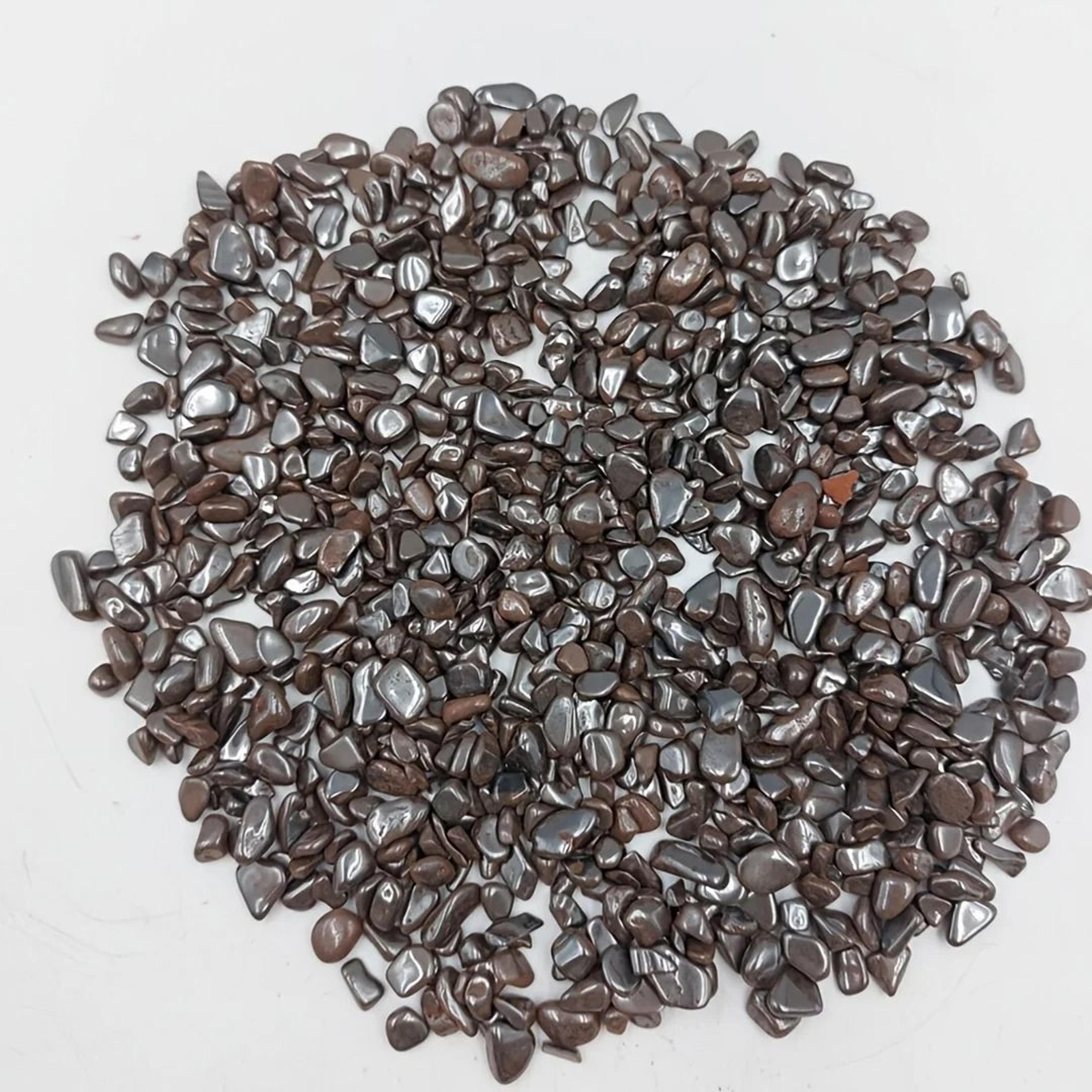 Polished Hematite Crystal Chips  Natural NonMagnetic Stone  Metallic Mineral Decor For Crafts  Home 3