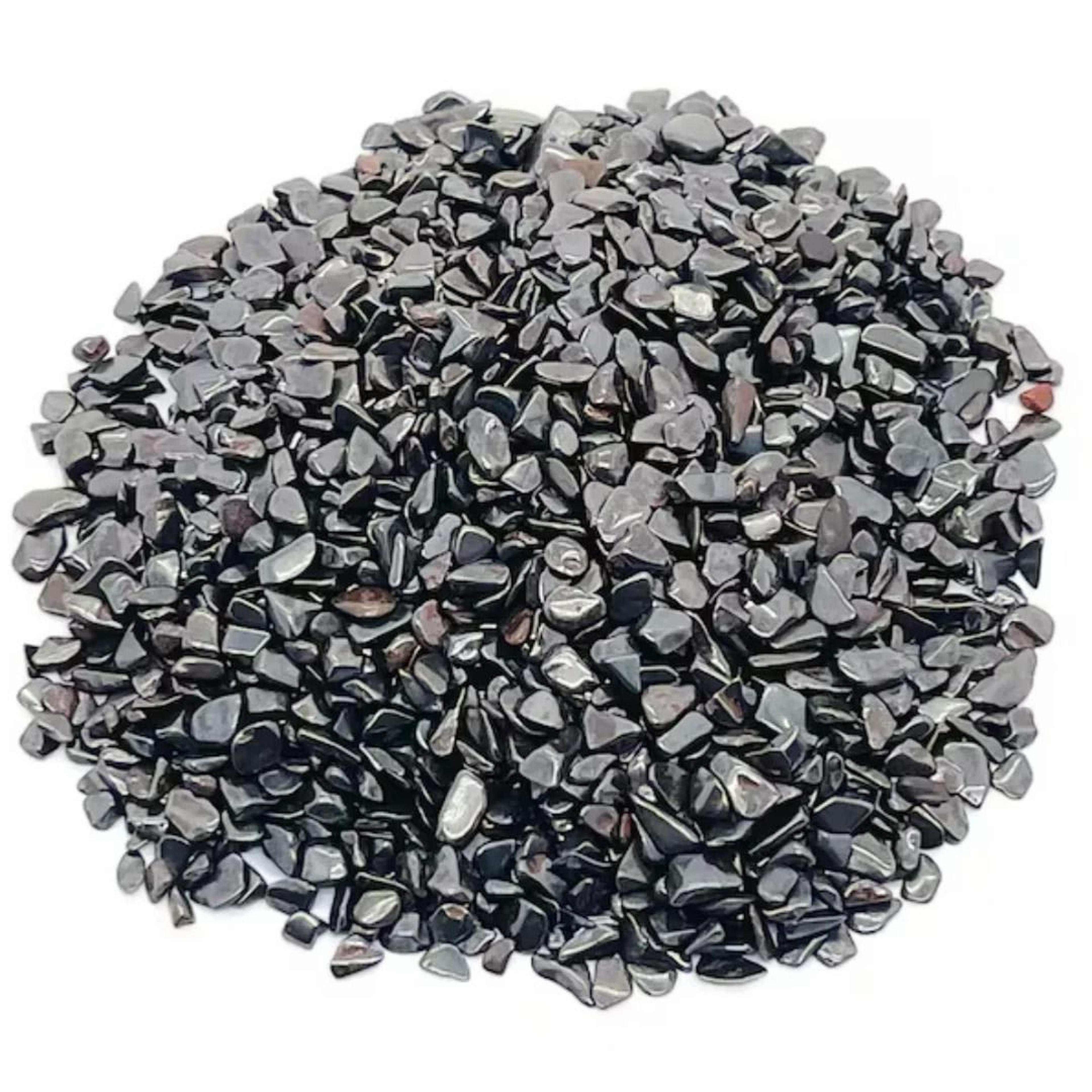 Polished Hematite Crystal Chips  Natural NonMagnetic Stone  Metallic Mineral Decor For Crafts  Home 5