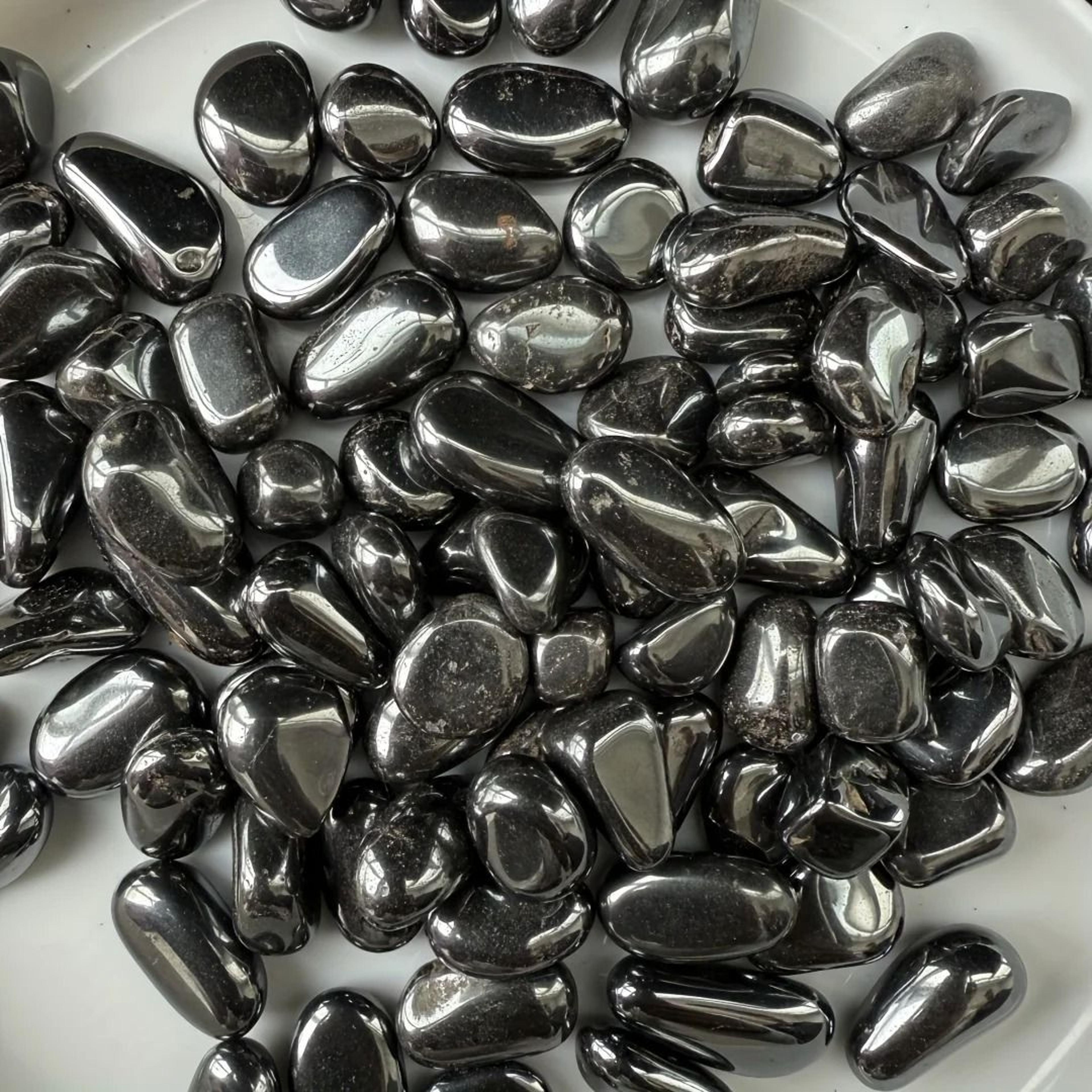 Polished Hematite Crystal Chips  Natural NonMagnetic Stone  Metallic Mineral Decor For Crafts  Home 6