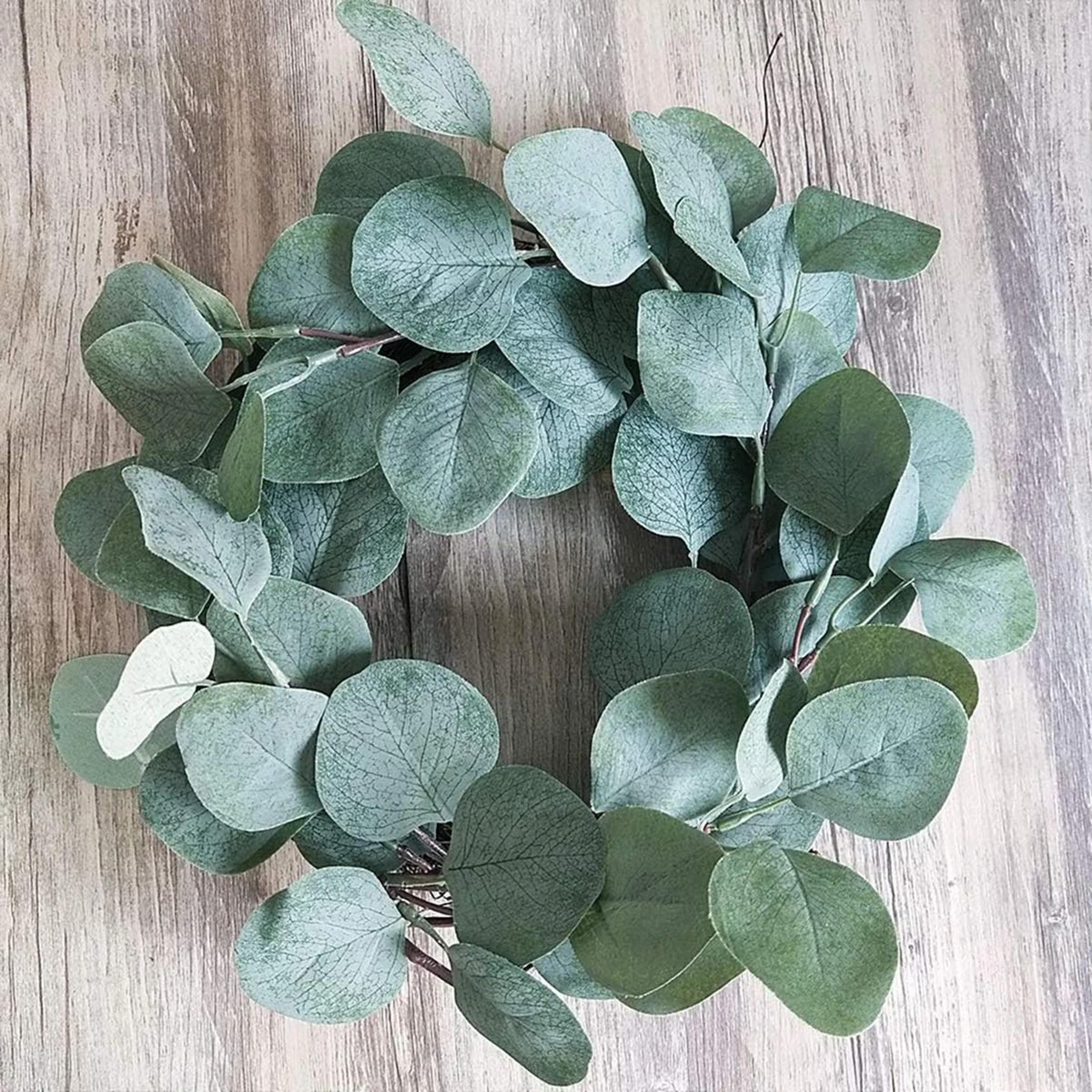 10Pcs Silk Eucalyptus Leaves  Artificial Silver Dollar Greenery  Faux Plants For Wedding Decor  Hom 2