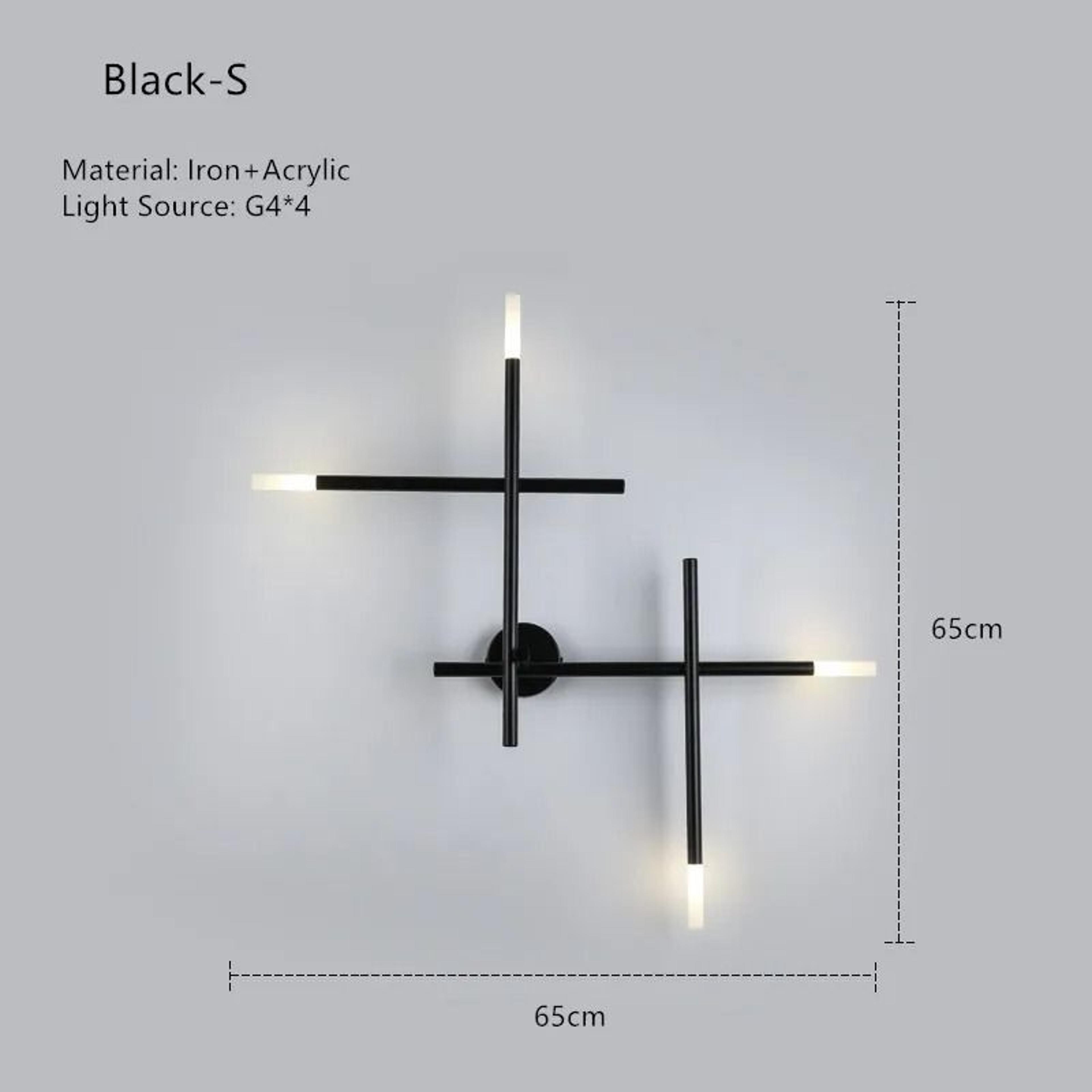 Nordic Line Art Wall Lamp  Modern Minimalist Cross Sconce  Creative LED Background Light For Bedsid 7