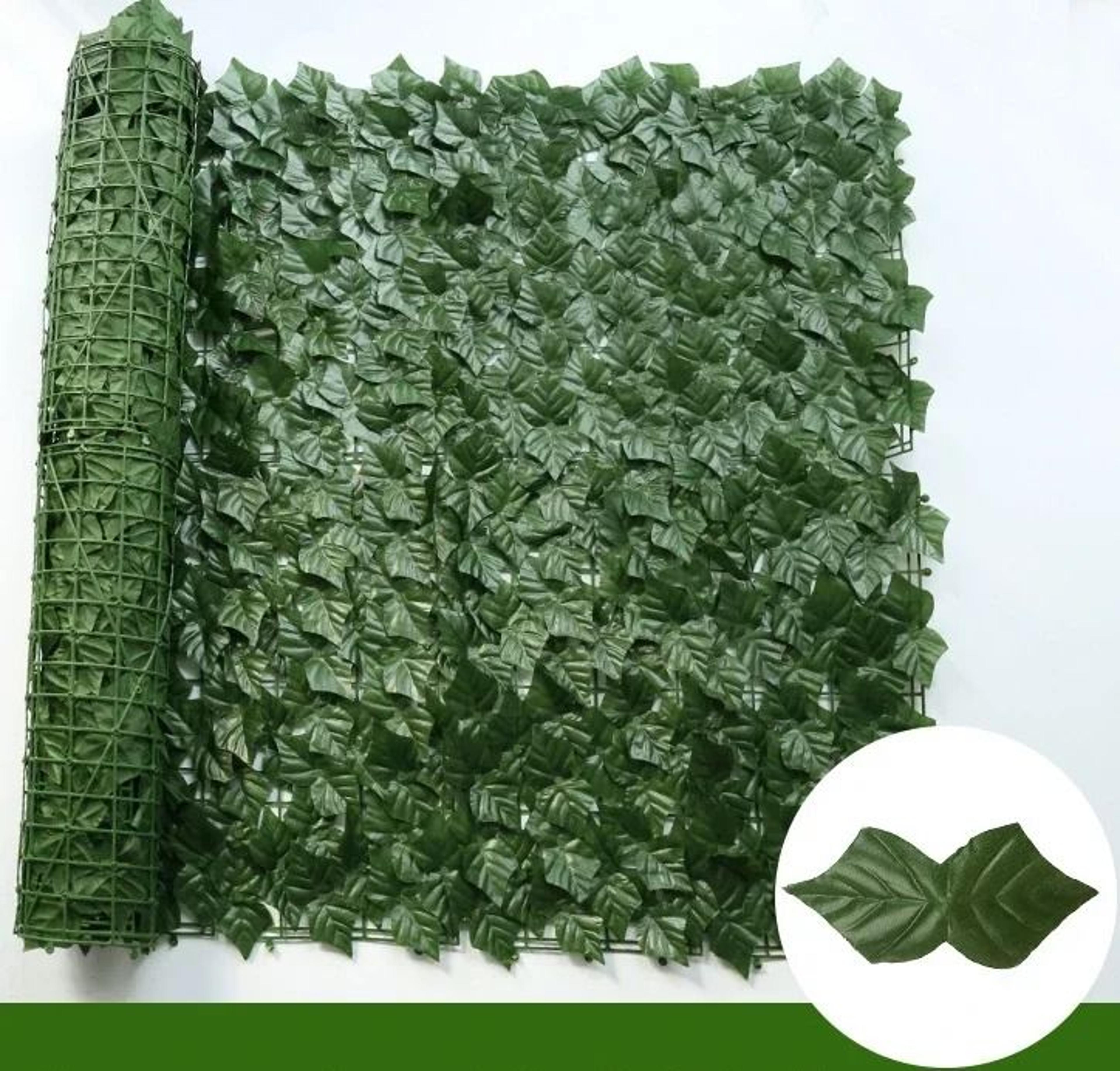 Artificial Ivy Privacy Screen  Expandable Faux Green Leaf Hedge  UVResistant Outdoor Garden  Balcon 7
