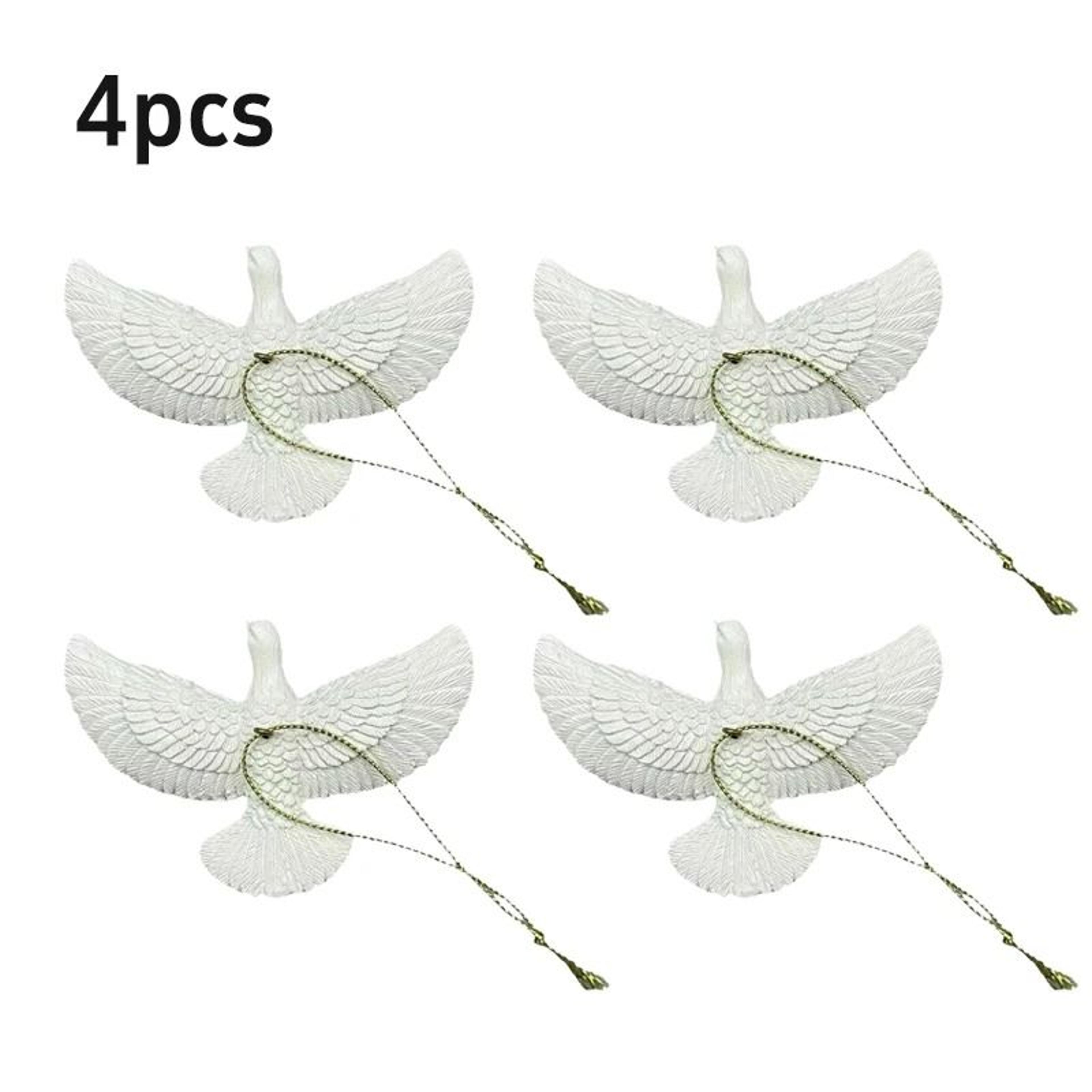 Ethereal White Dove Ornaments  Set Of Hanging Pigeon Statues  Professional Christmas  Peace Festiva 8