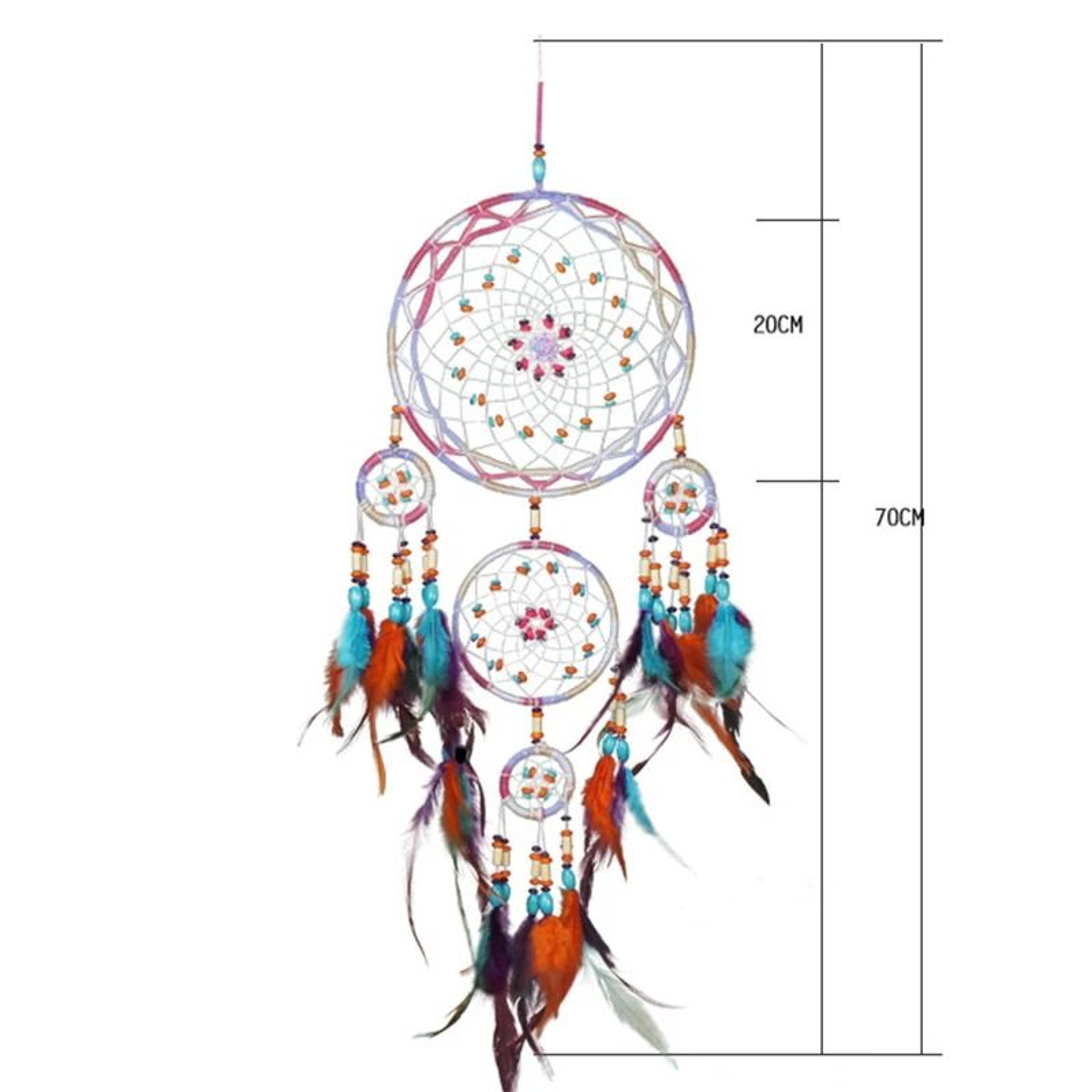 Artisan FiveRing Dream Catcher  Handmade Grand Cascading Wall Pendant  Professional Executive Bedro 7
