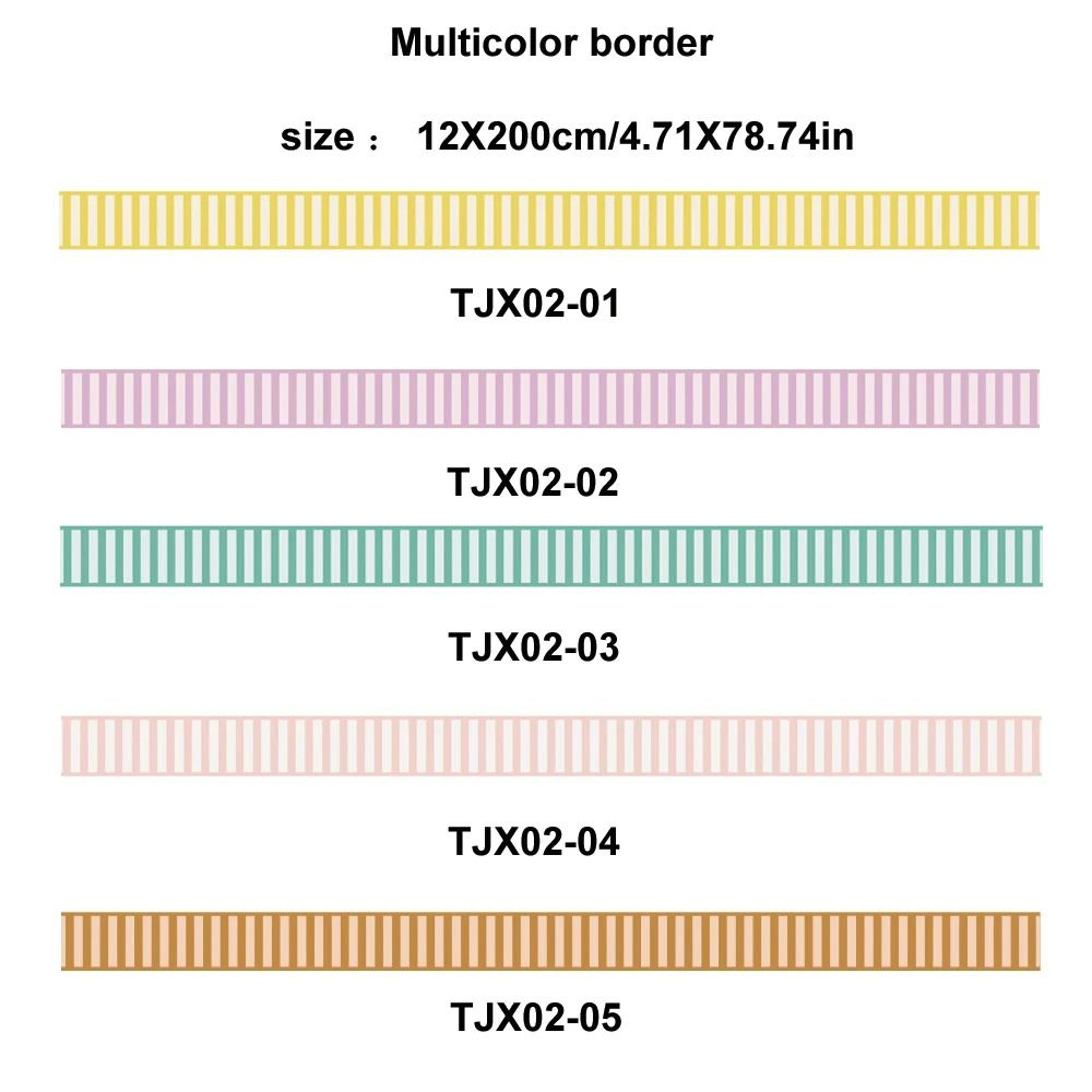SelfAdhesive Terrace Stripe Wall Border  Waterproof Modern DIY Decal  Professional Bathroom  Home F 4