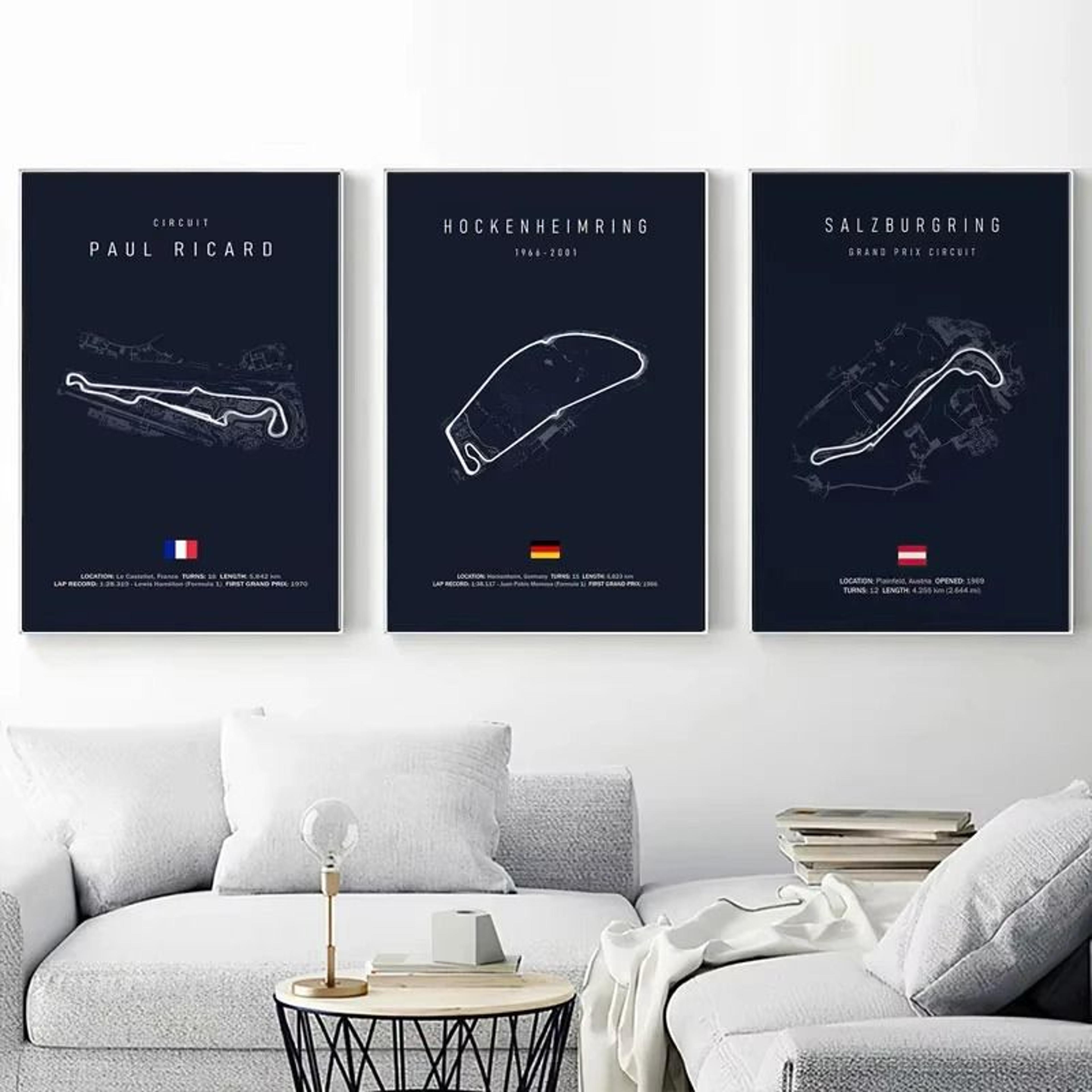 F1 Race Track Canvas Painting  Classic Morocco  Imola Circuit Art  Professional Executive Home  Off 3