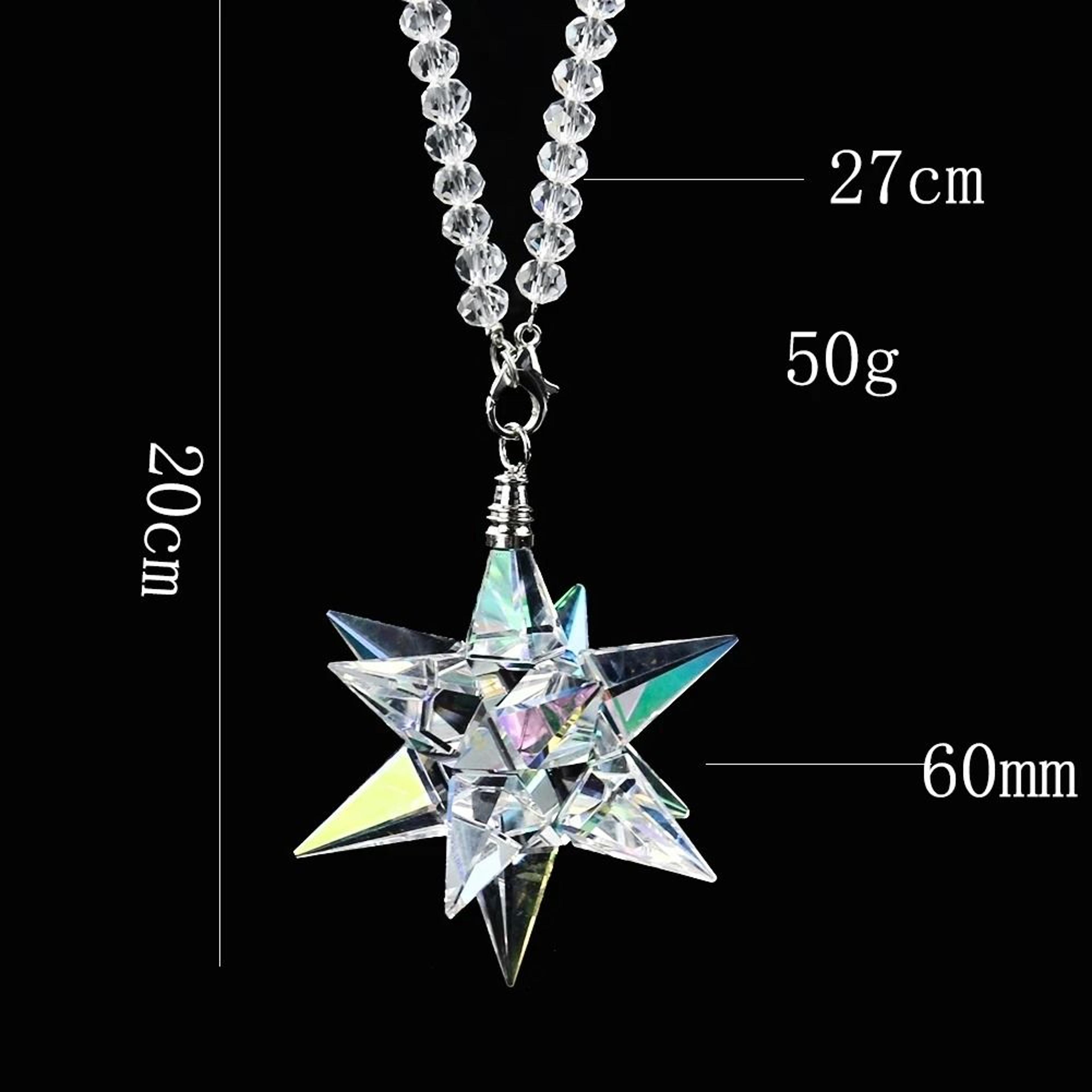 AB Meteor Hammer Crystal Pendant  Rainbow Maker Car Hanging  Executive Mirror Suspension  Home Deco 5