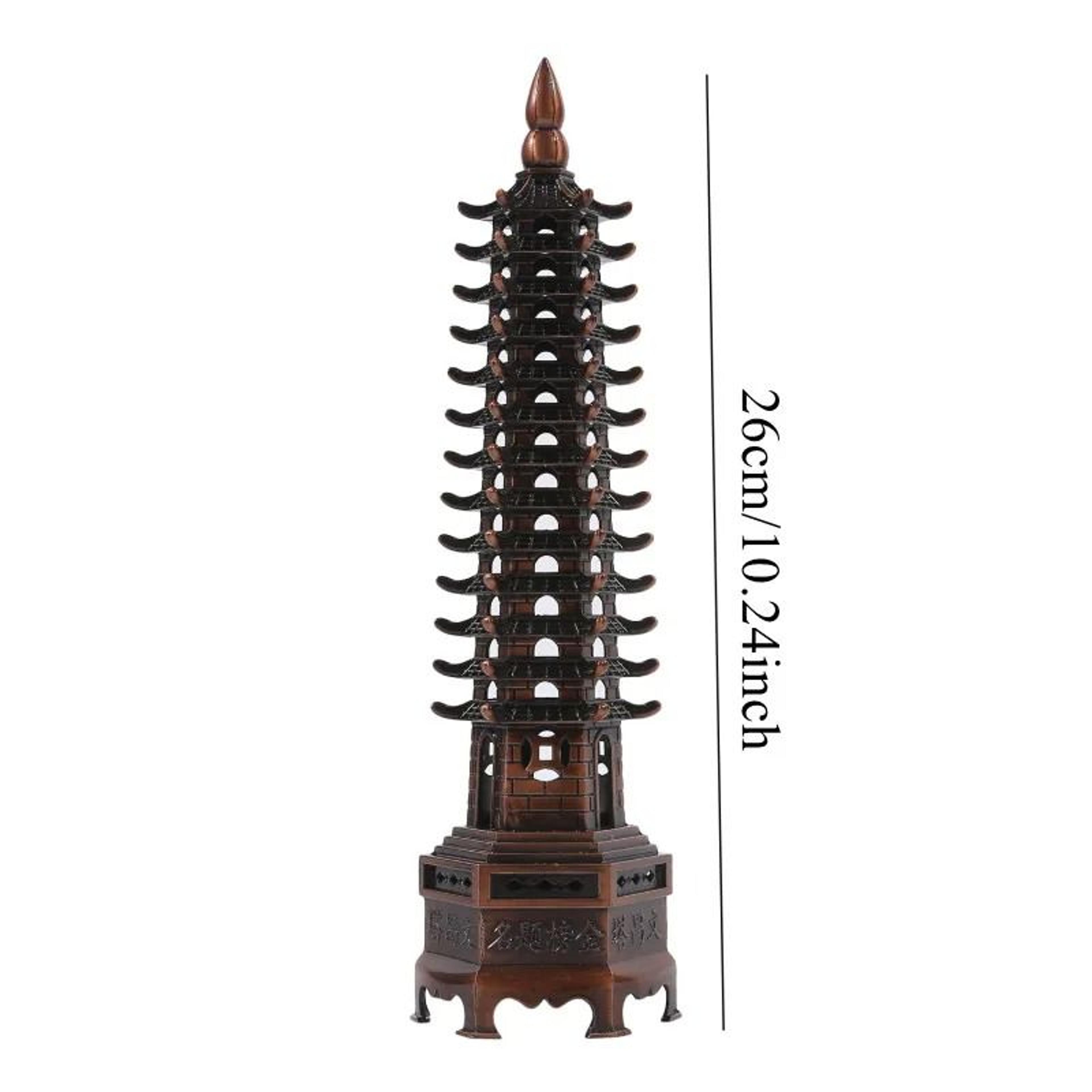 Feng Shui Wenchang Pagoda Statue  3D Zinc Alloy Tower Craft  Executive Home Office Wisdom  Success  11