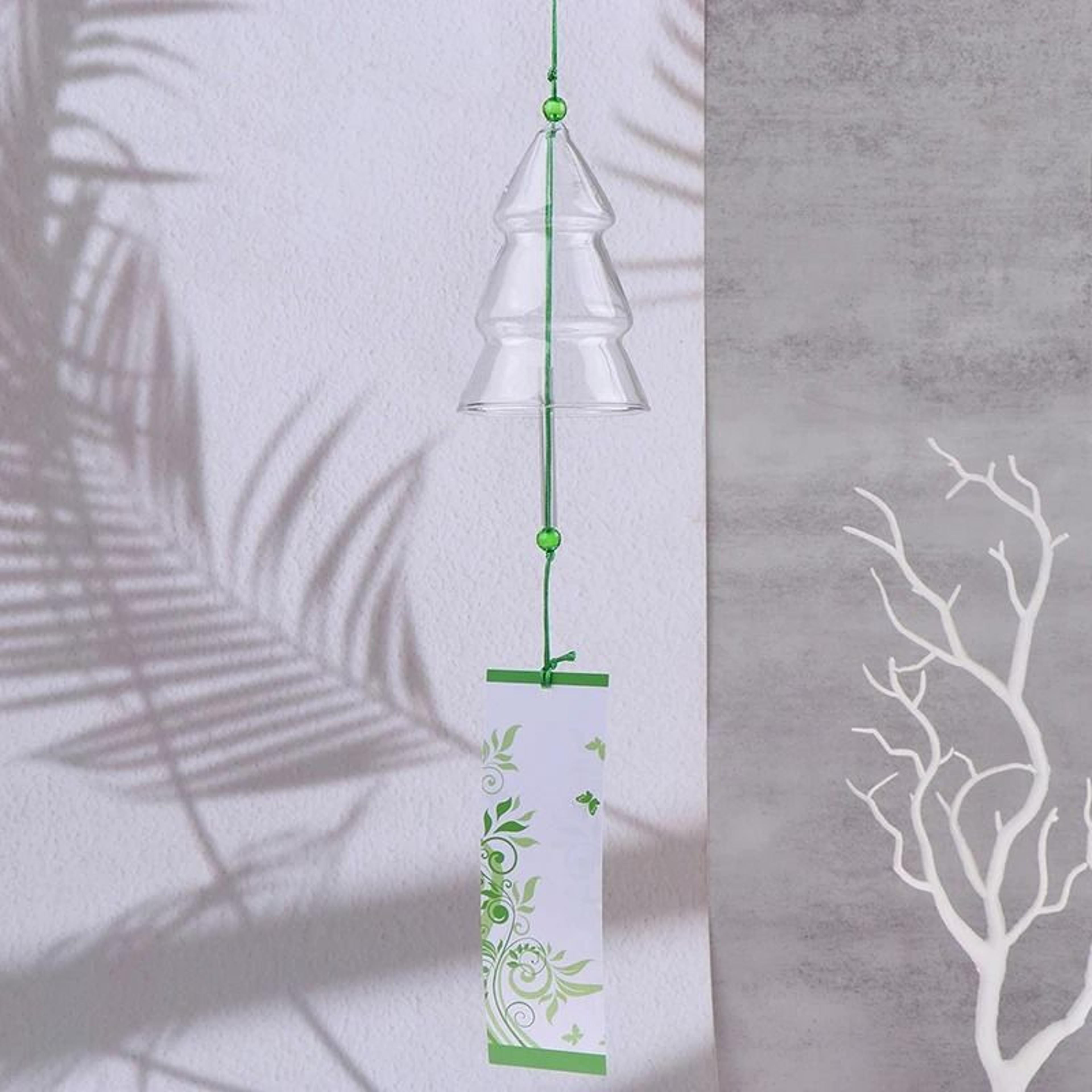 Japanese Glass Wind Chime  Transparent Garden Wind Bell  Executive Outdoor  Studio Sanctuary Decor 7