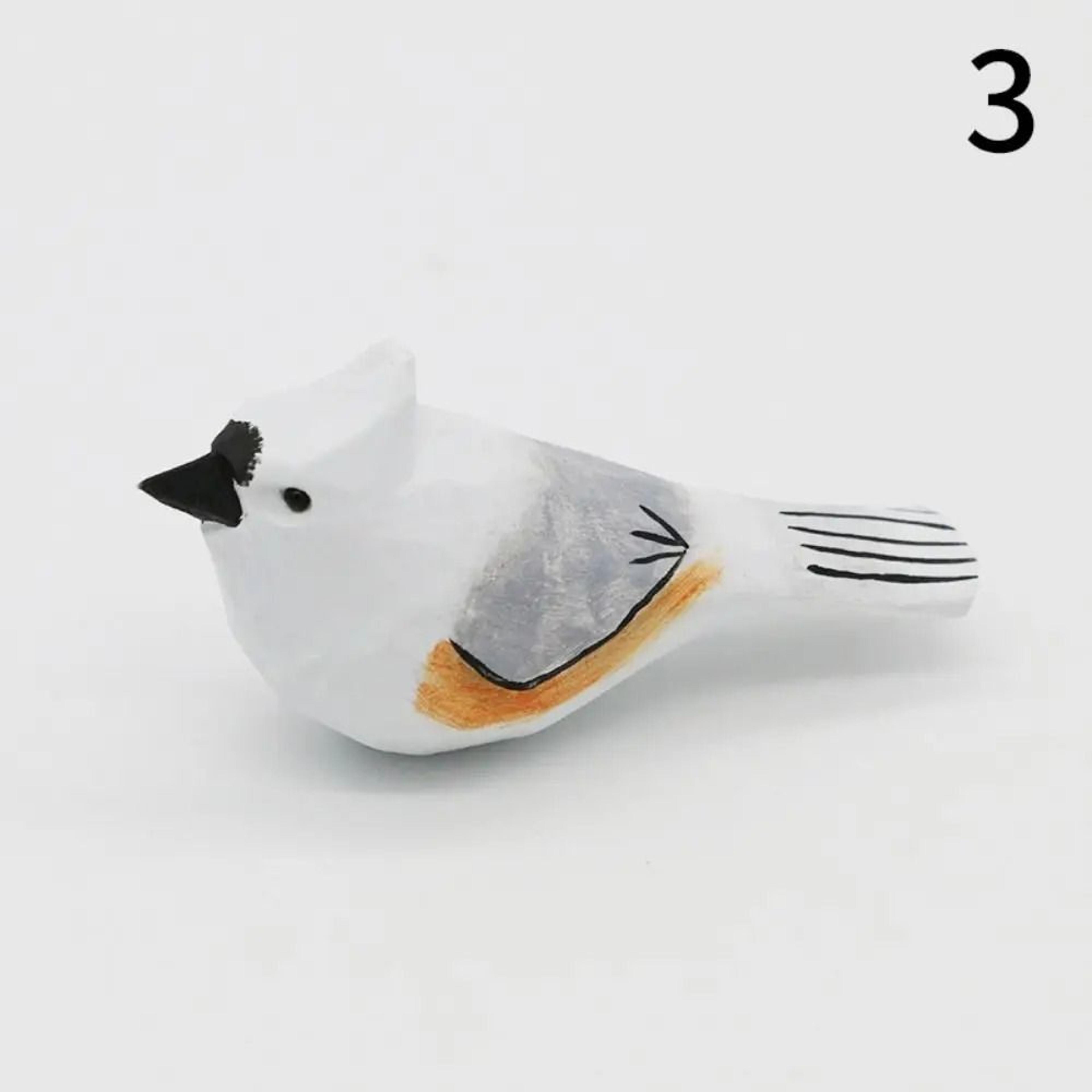 Artisan HandCarved Songbird  Painted Sustainable Wood Figurine  Executive Desktop  Home Studio Sanc 9