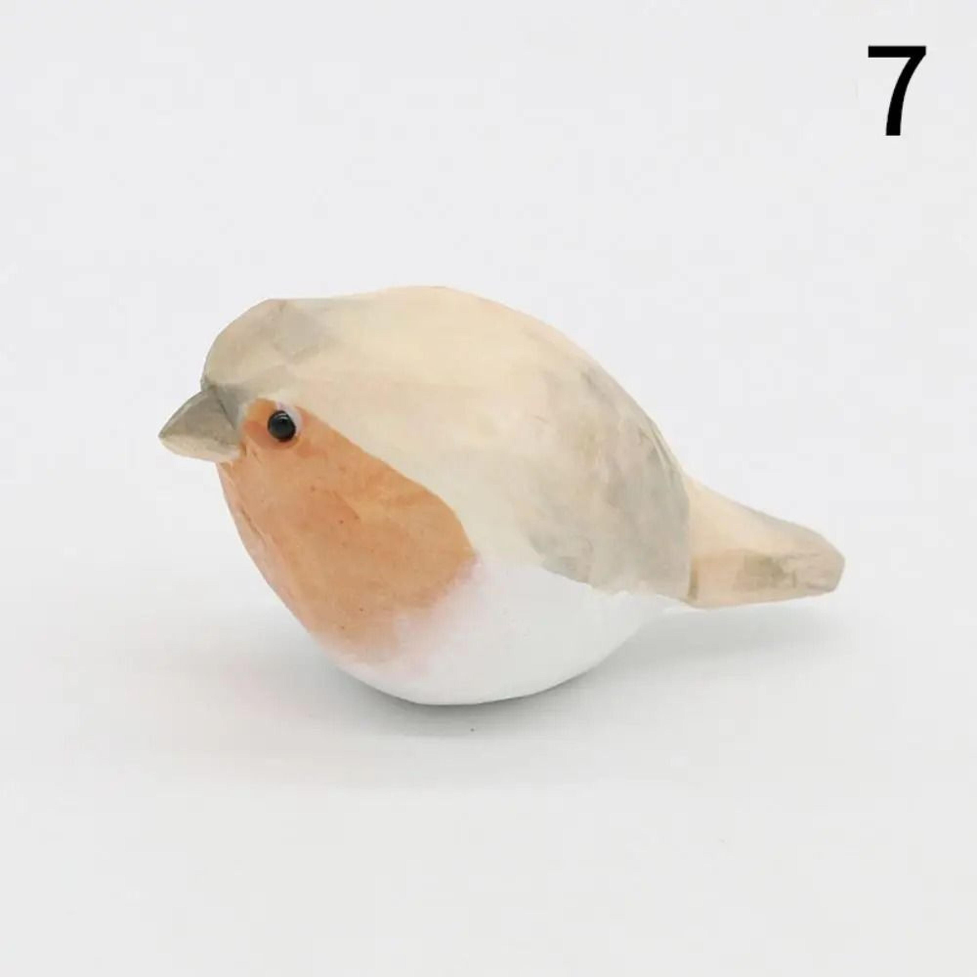 Artisan HandCarved Songbird  Painted Sustainable Wood Figurine  Executive Desktop  Home Studio Sanc 13