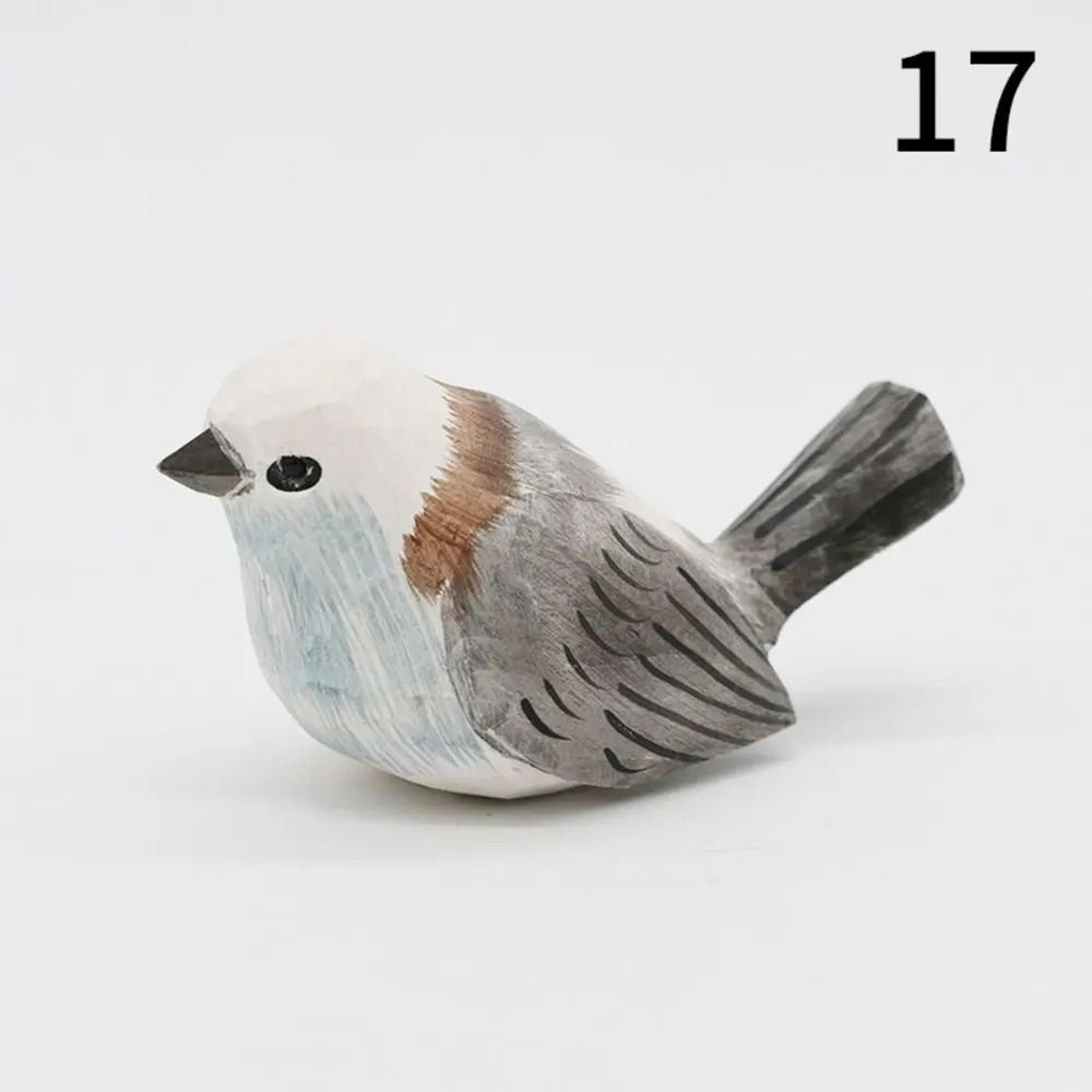 Artisan HandCarved Songbird  Painted Sustainable Wood Figurine  Executive Desktop  Home Studio Sanc 6