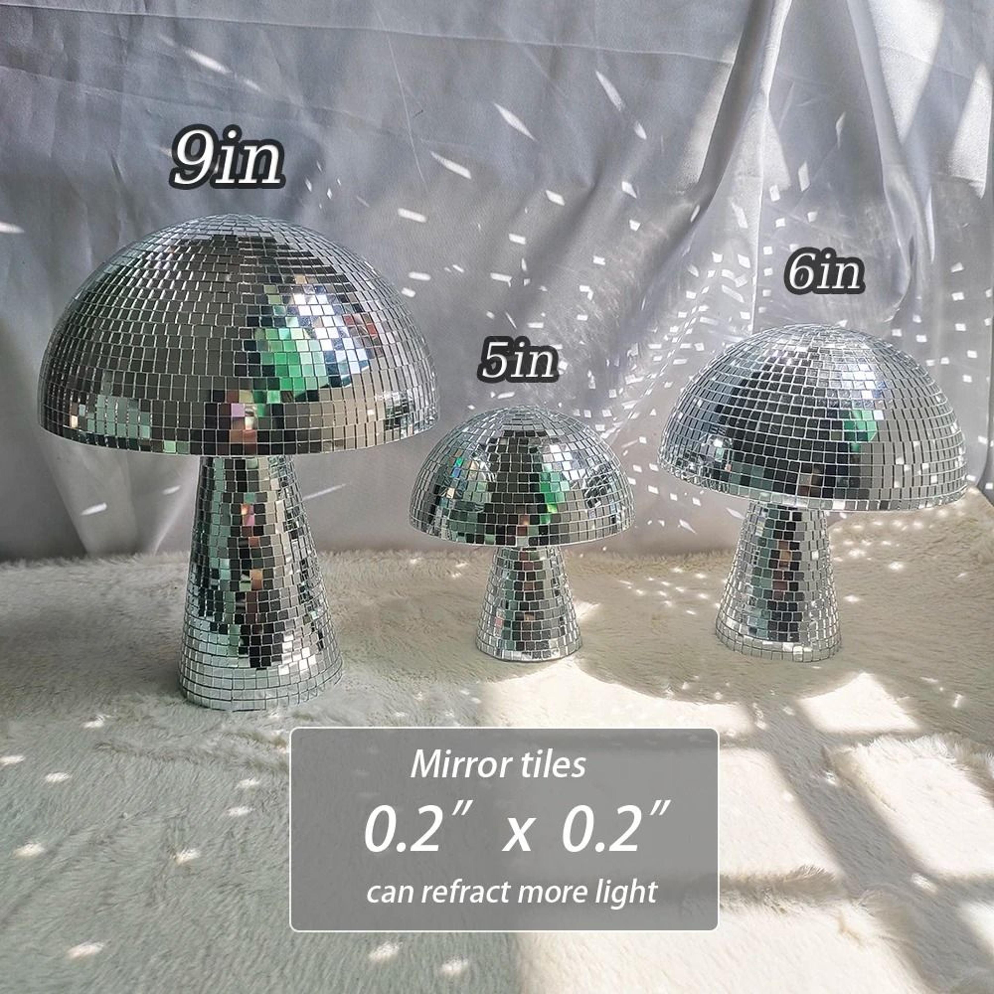 Prismatic Mushroom Disco Ball  HandFinished Mirror Tile Sculpture  Executive Studio  Party Sanctuar 2