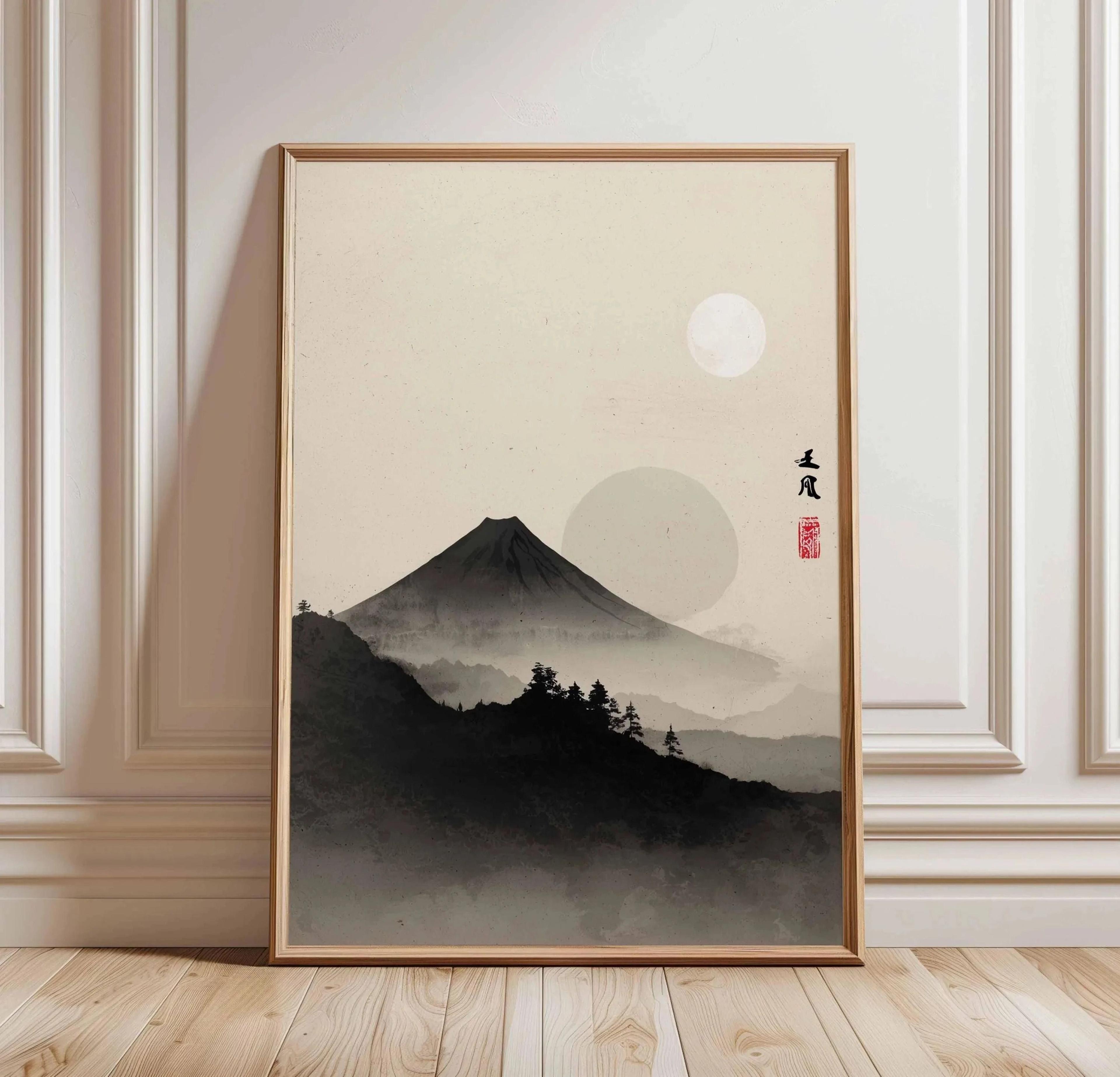 Botanical Ancient Pine  Japanese Zen Nature Canvas Art  Executive Studio  Oriental Sanctuary Decor 19