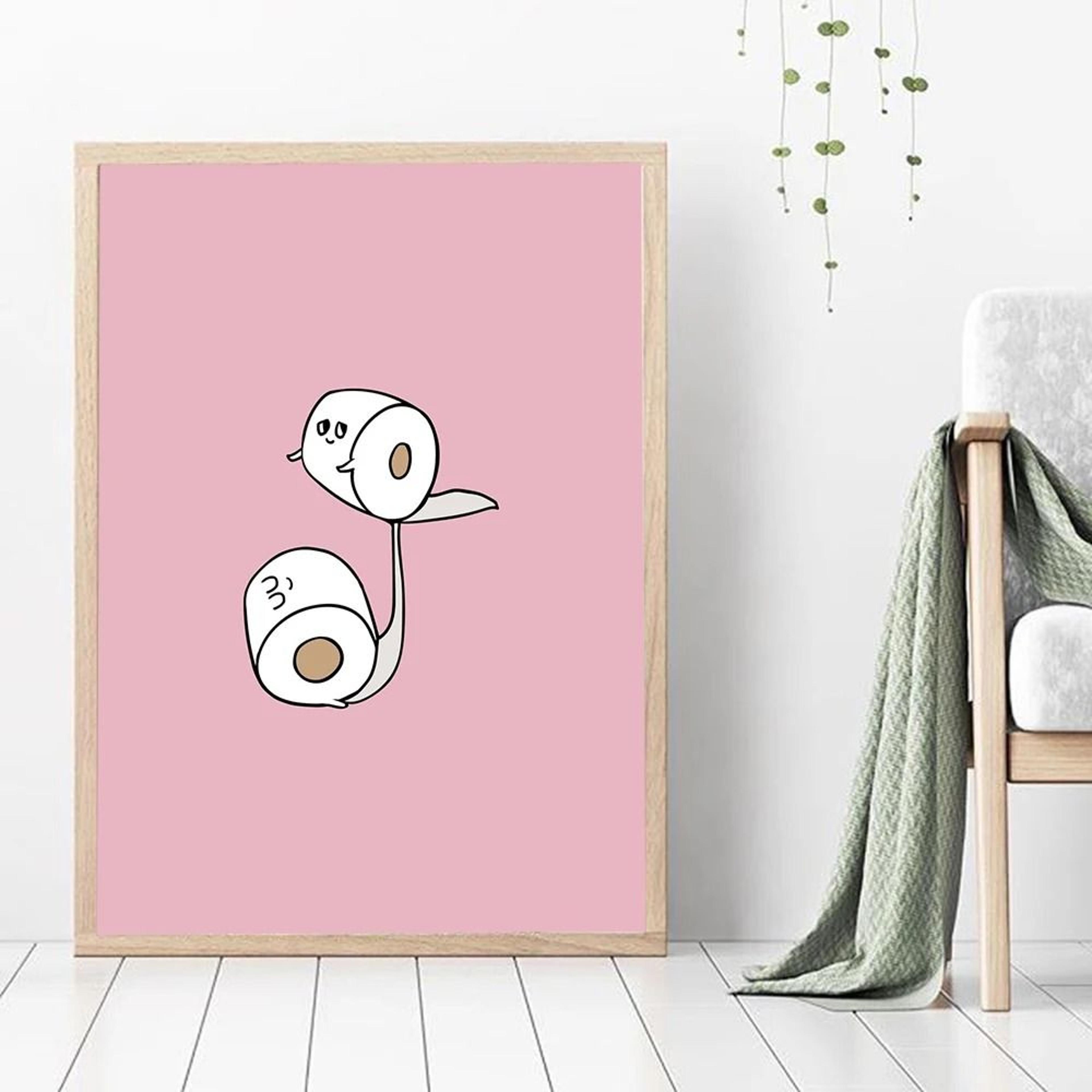 Yoga Toilet Paper Canvas  Funny Minimalist Washroom Art  Executive Suite  Nordic Sanctuary Decor 2