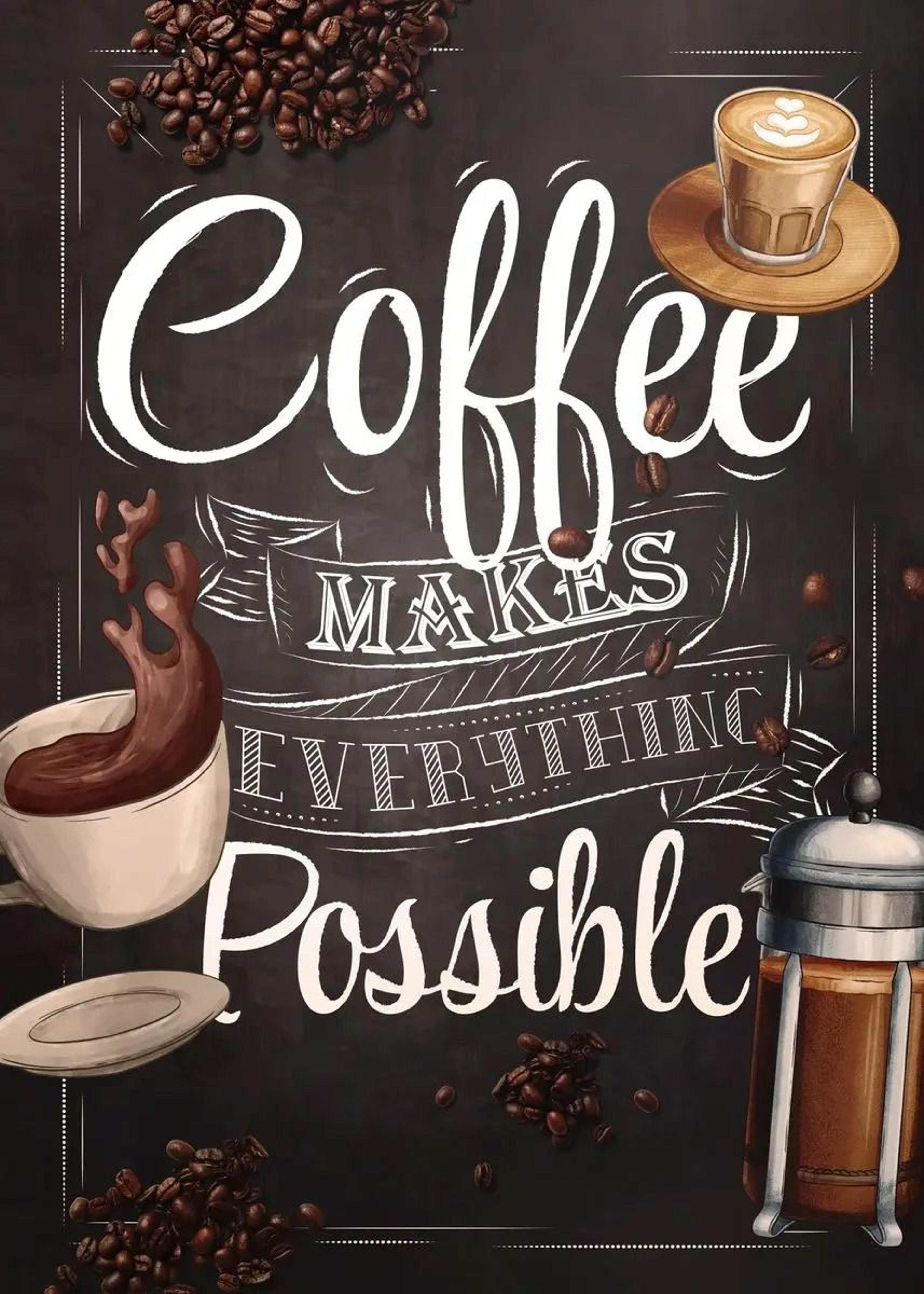 Artisan Brew Canvas  Nordic Coffee Cup  Bakery Chalkboard Art  Executive Kitchen  Cafe Sanctuary De 10