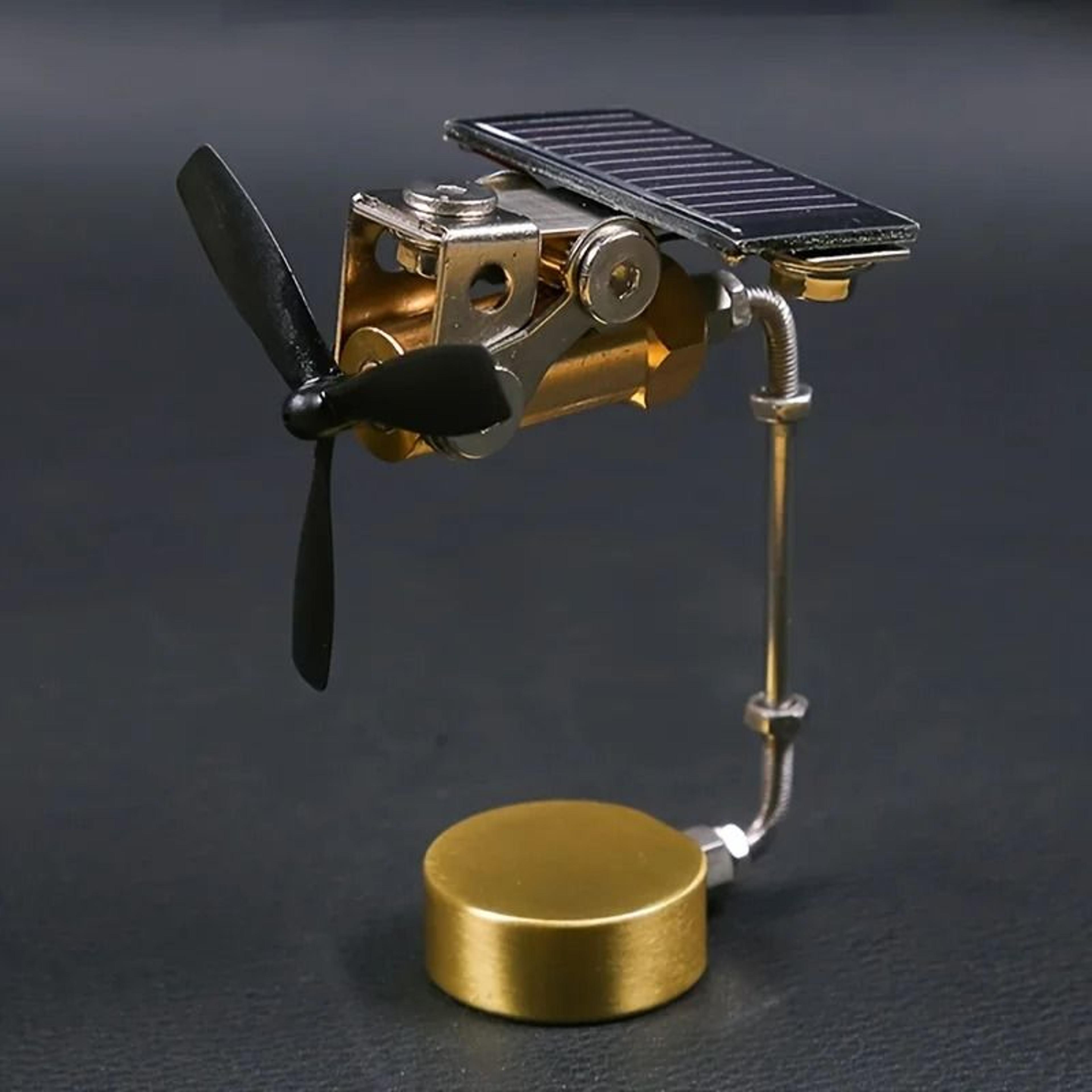 Kinetic Solar Turbine  Precision Copper Windmill Ornament  Executive Desk  Engineering Sanctuary De 2