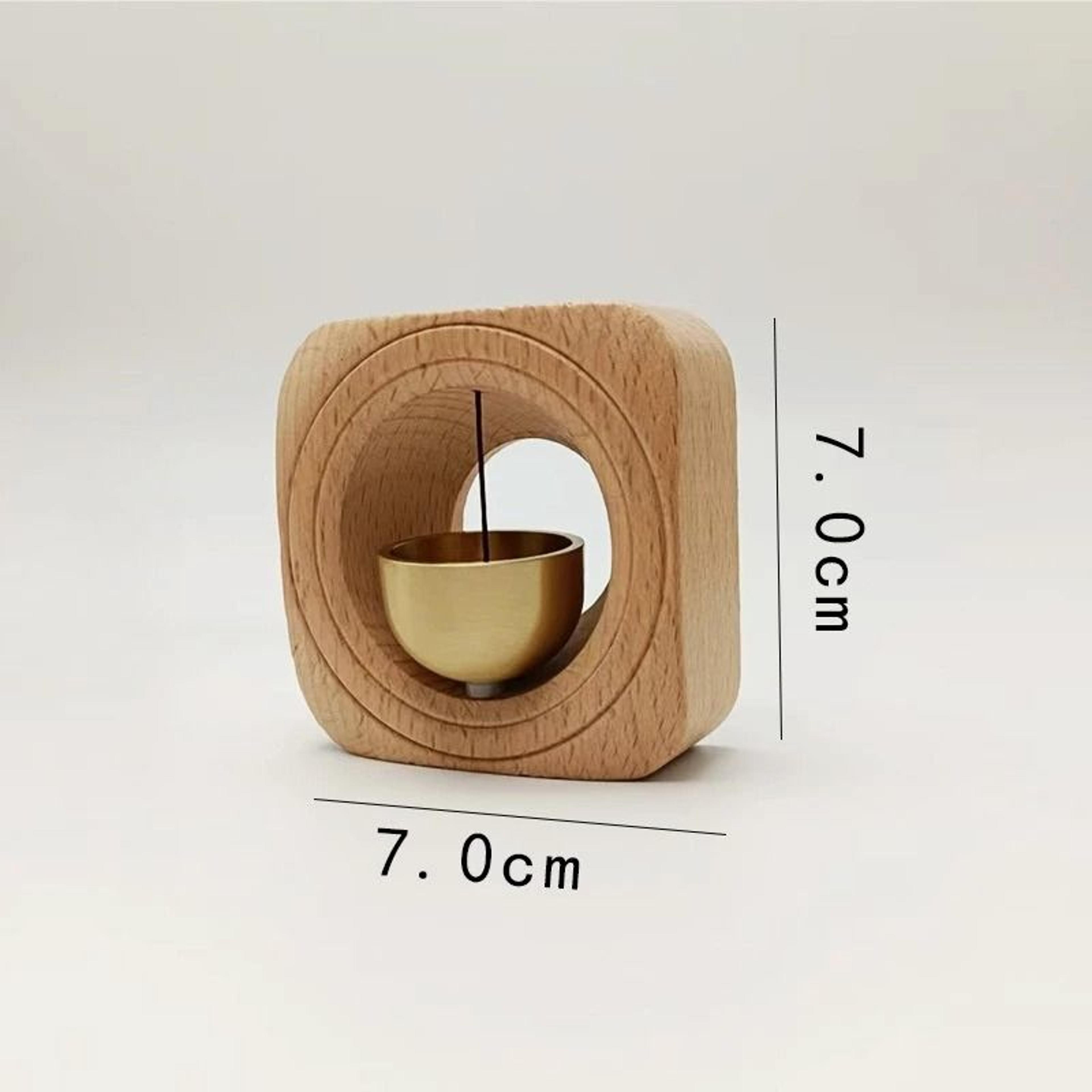 Artisan Resonance Bell  Magnetic Beech Wood Shopkeeper Chime  Executive Entryway  Modern Boutique S 9