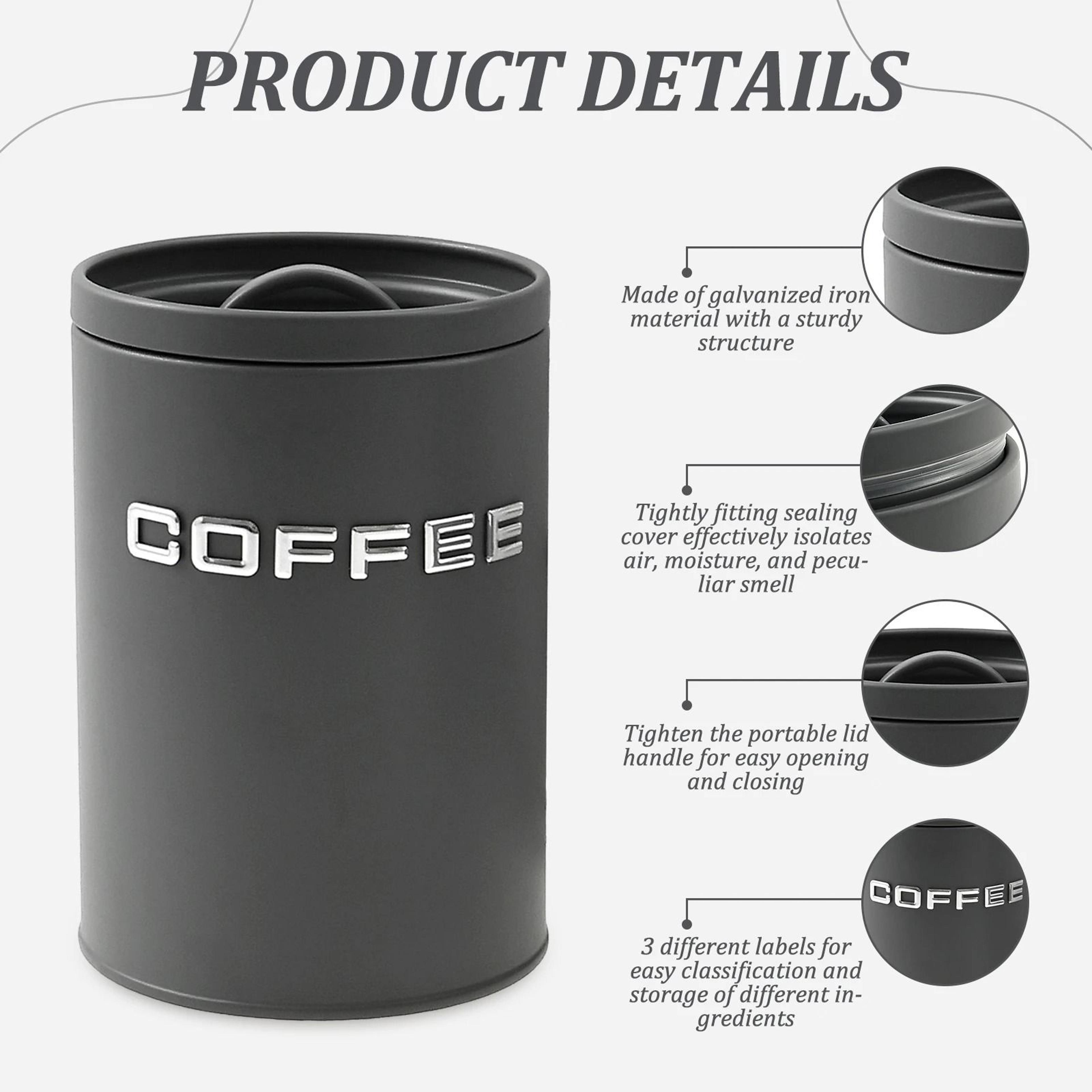 Nexus Essence Trio  Airtight Coffee Tea  Sugar Canister Set  Executive Countertop Storage  Ritual S 2