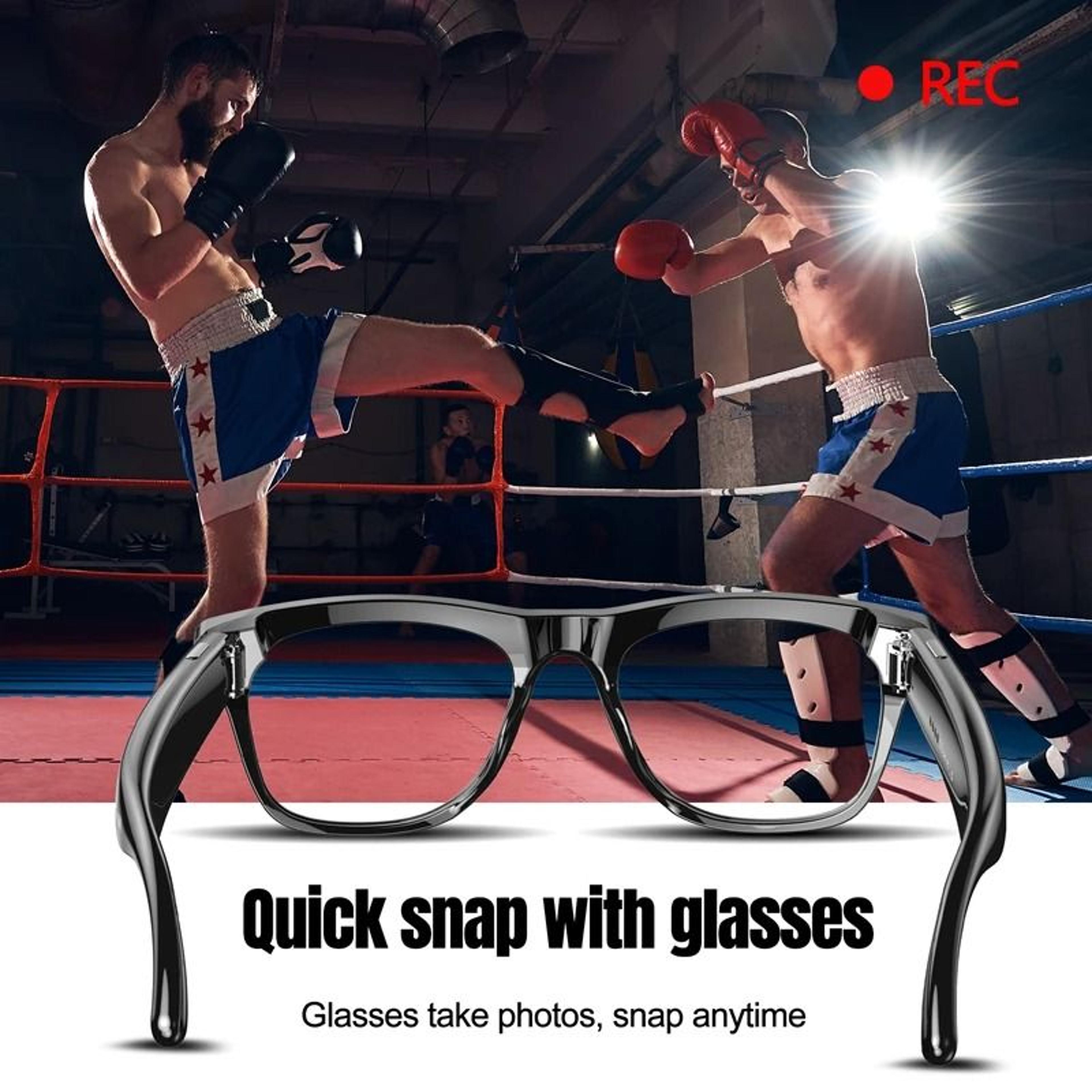 AI 4K Smart Glasses  500W PhotoRecording  RealTime Translation  Executive ColorChanging Waterproof  1