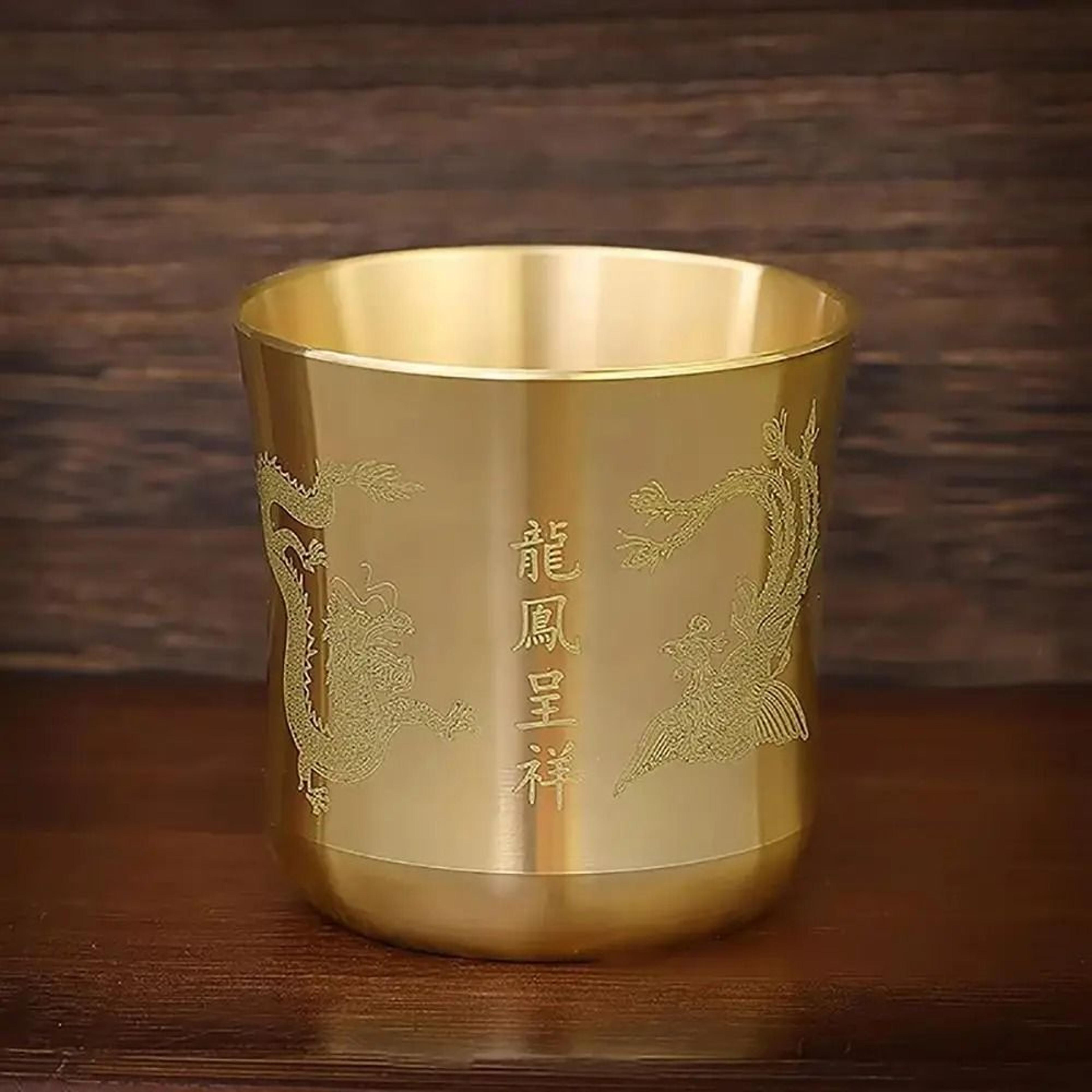 WealthAttracting Brass Cup  Polished Cornucopia Aesthetic Logic 2