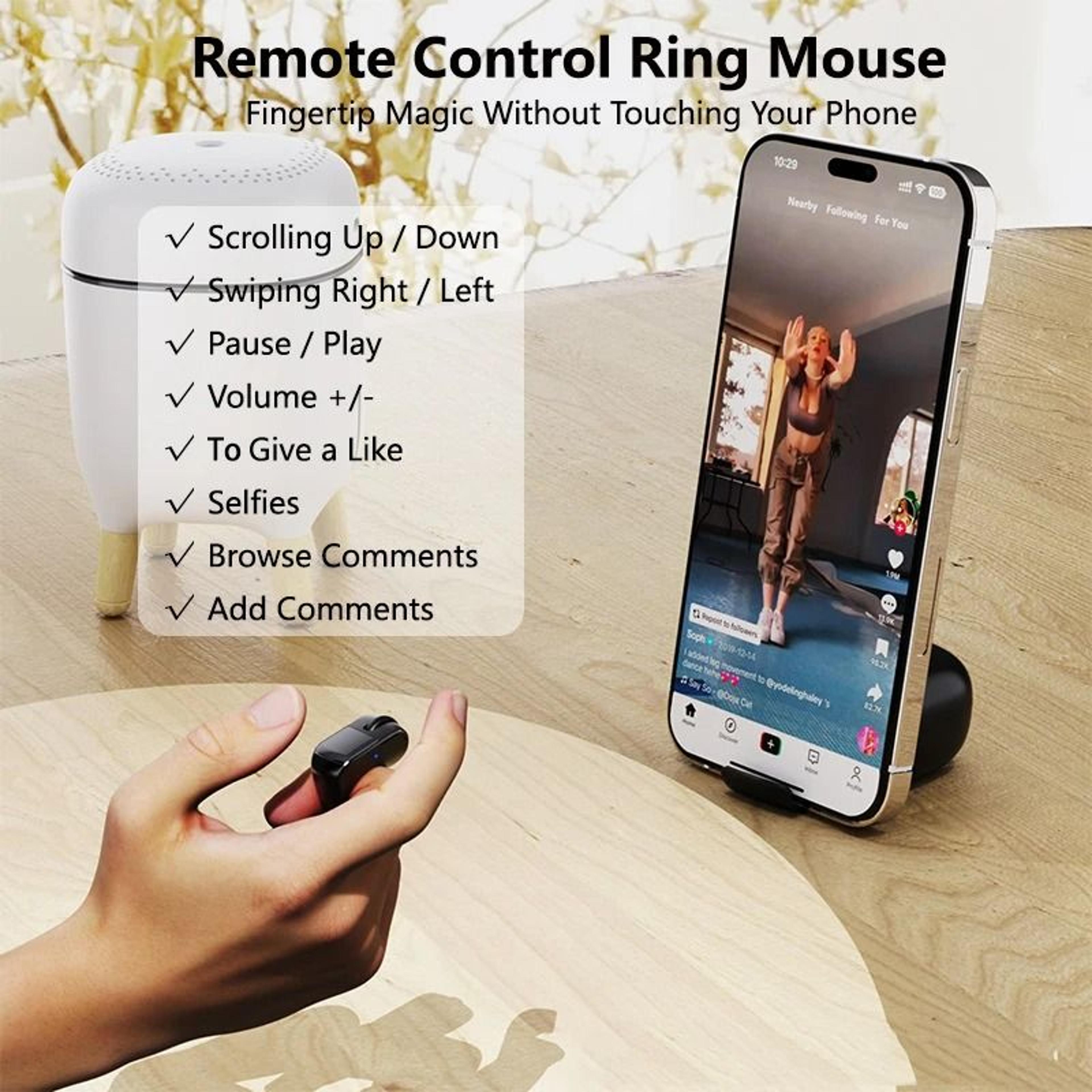 Mini DualMode Ring Mouse  Technical WirelessCommand Logic 1