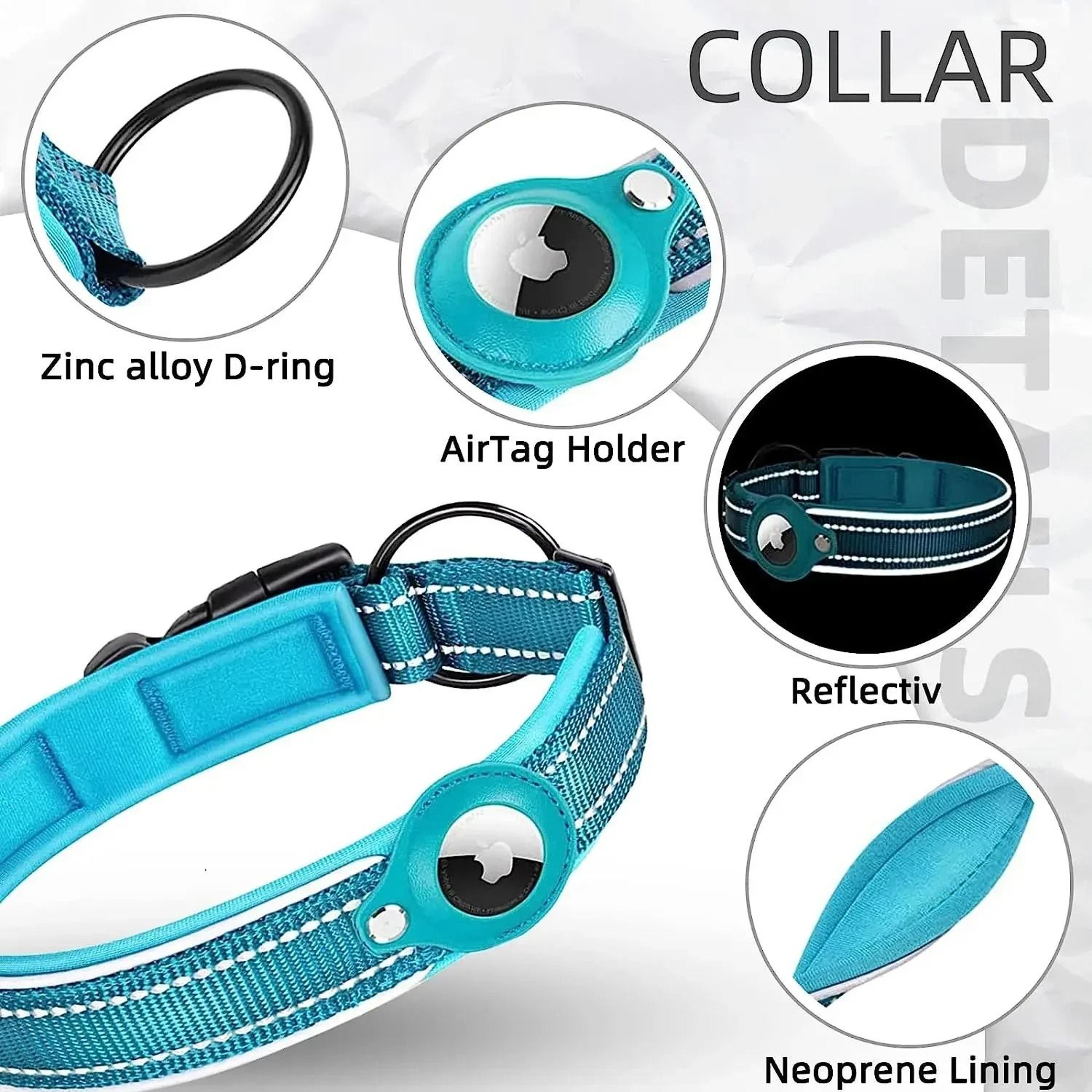 Integrated AirTag Reflective Tracking Pet Collar 2