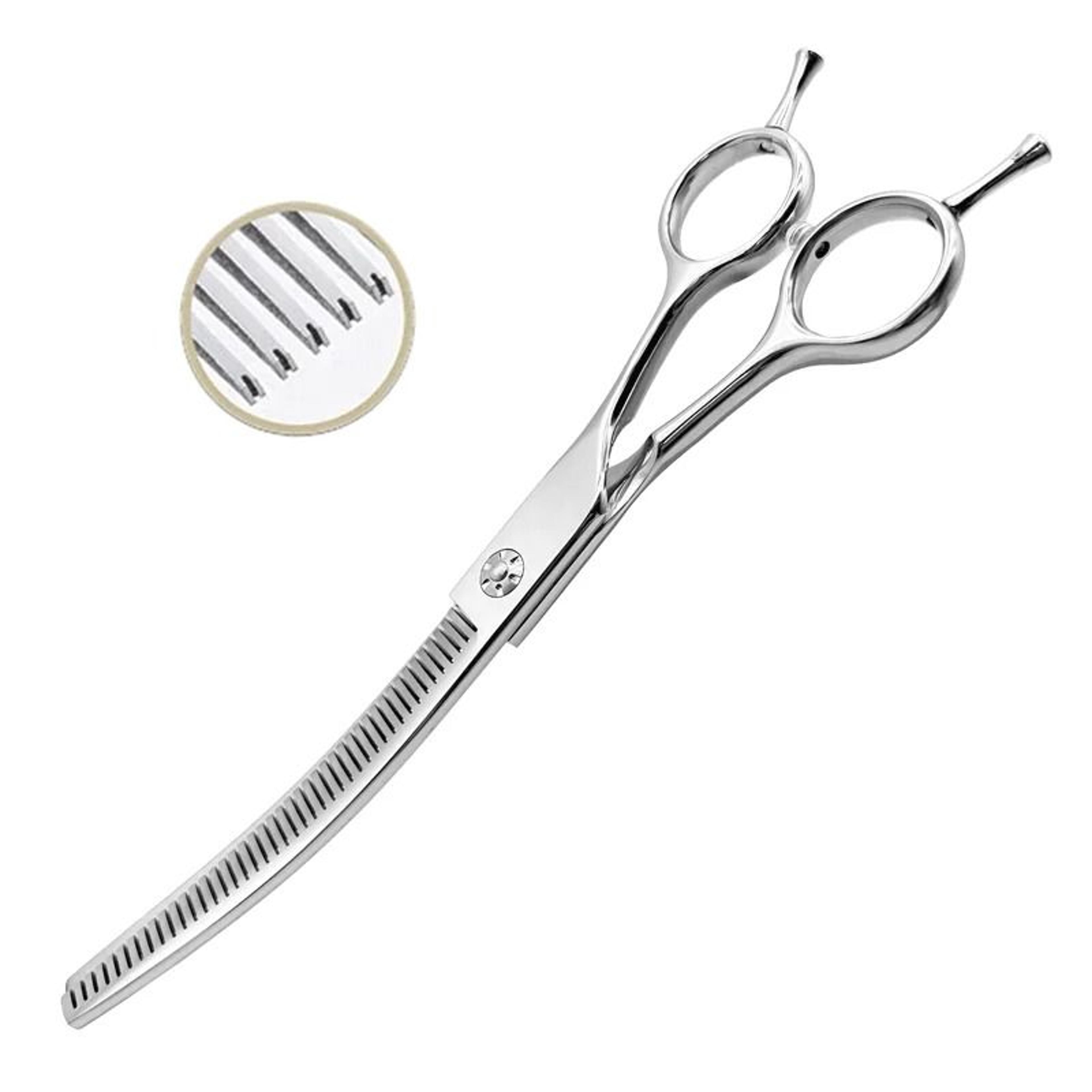 7Inch Professional Curved Chunking Shears 7