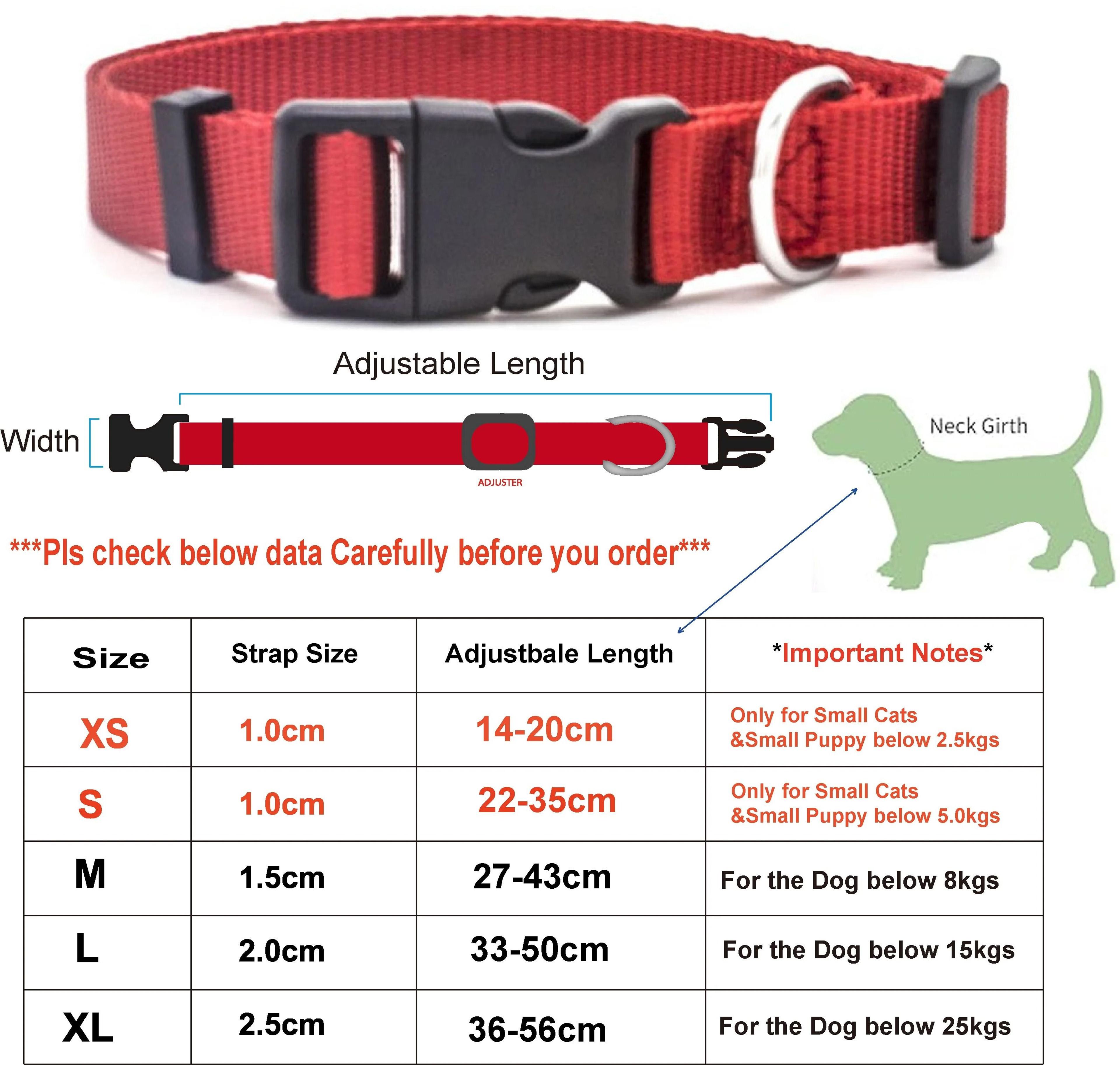 Classic Adjustable Nylon Pet Collar 9
