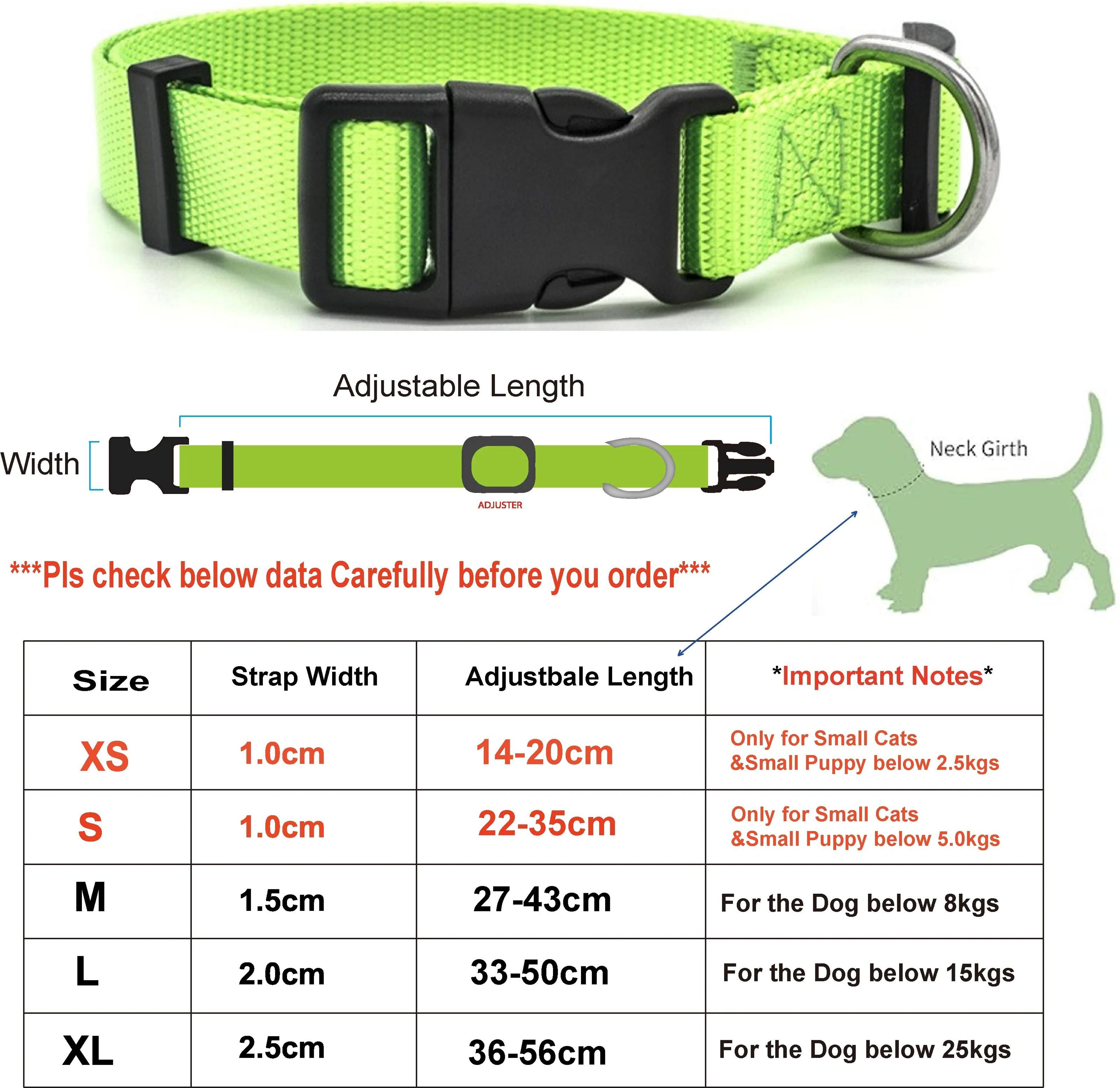Classic Adjustable Nylon Pet Collar 11