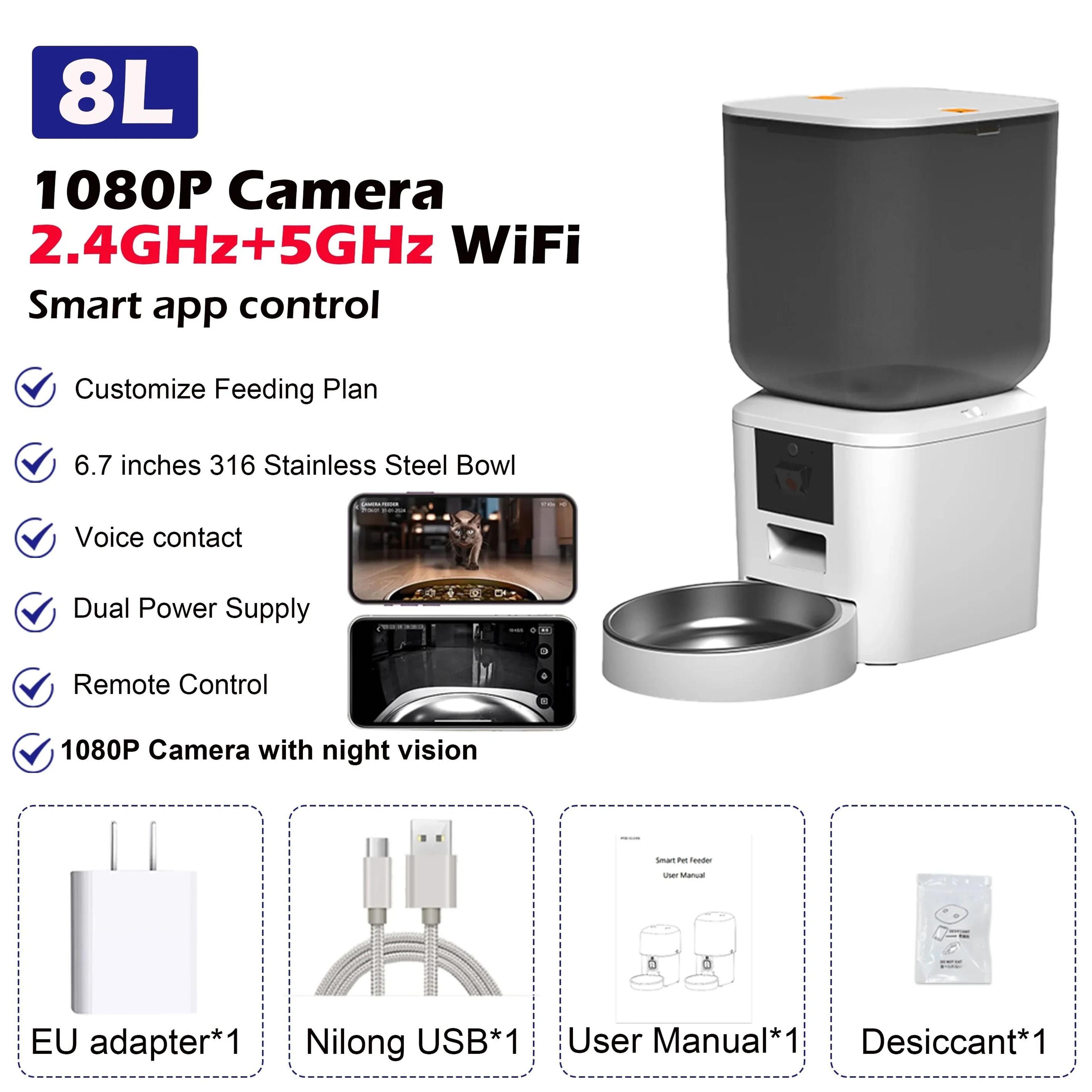 Furpipi 8L Smart Vision Automatic Pet Feeder 8