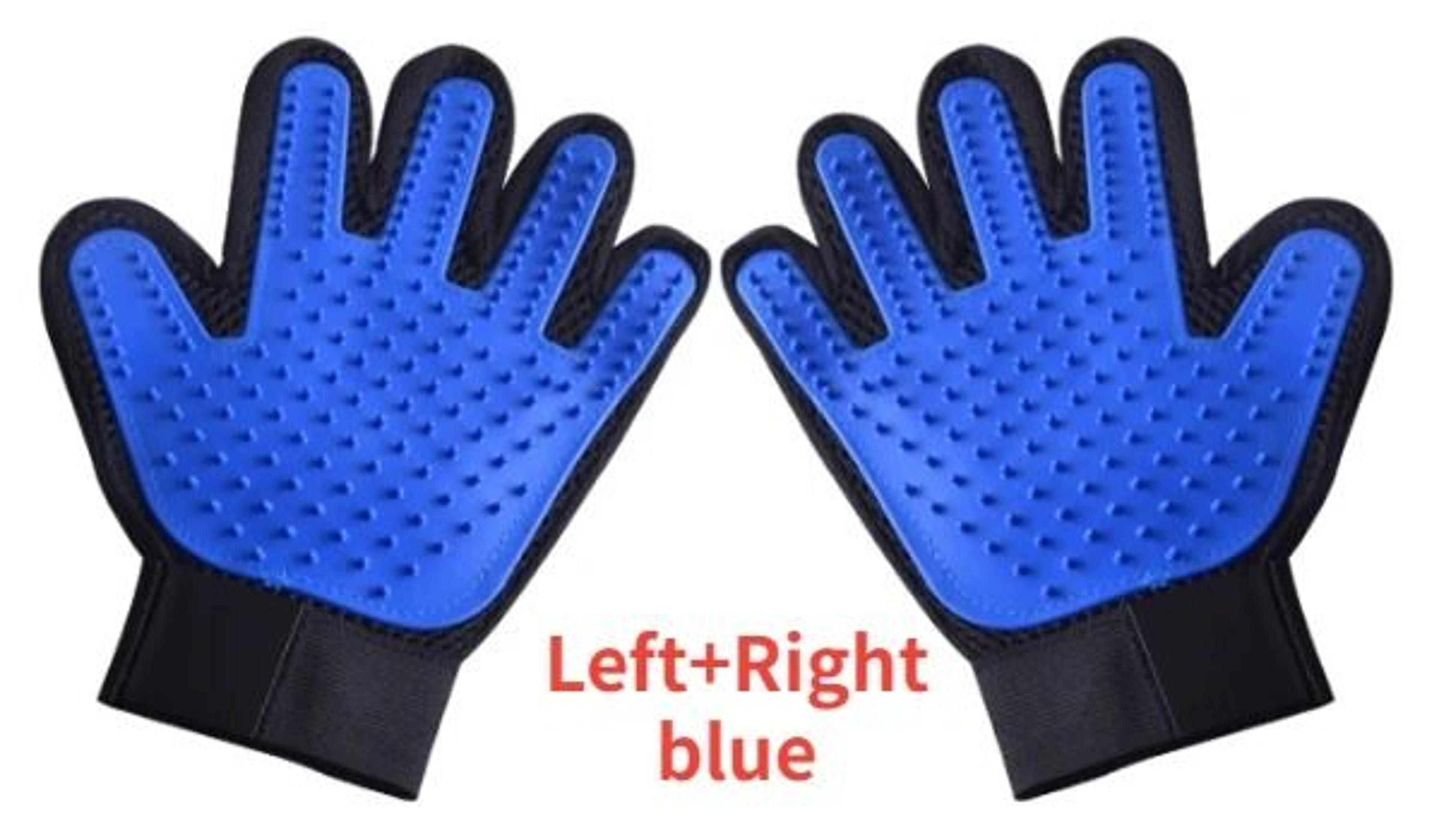 Silicone FiveFinger Pet DeShedding Grooming Glove 18