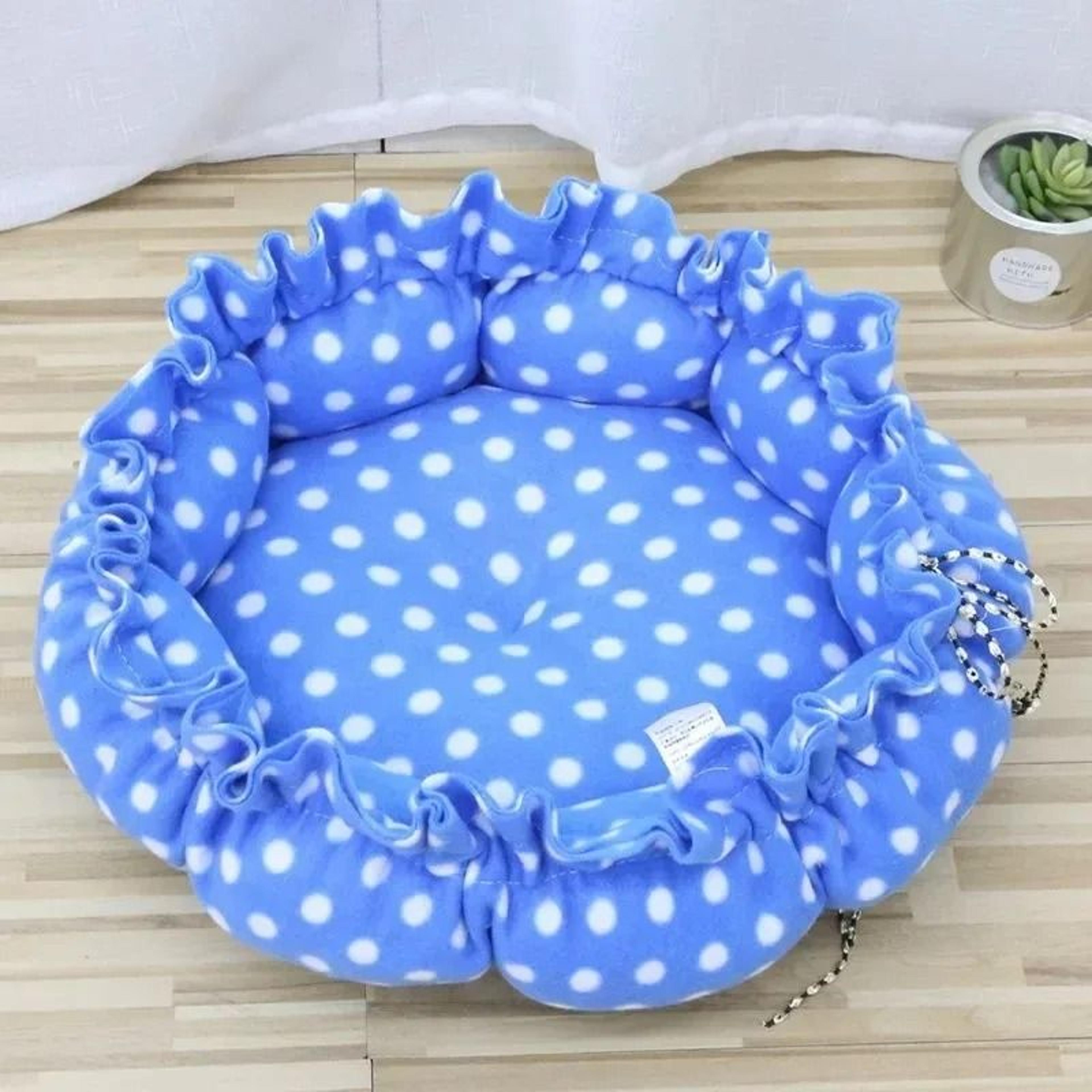 Plush Nesting Donut Pet Bed  Cushion Basket 5
