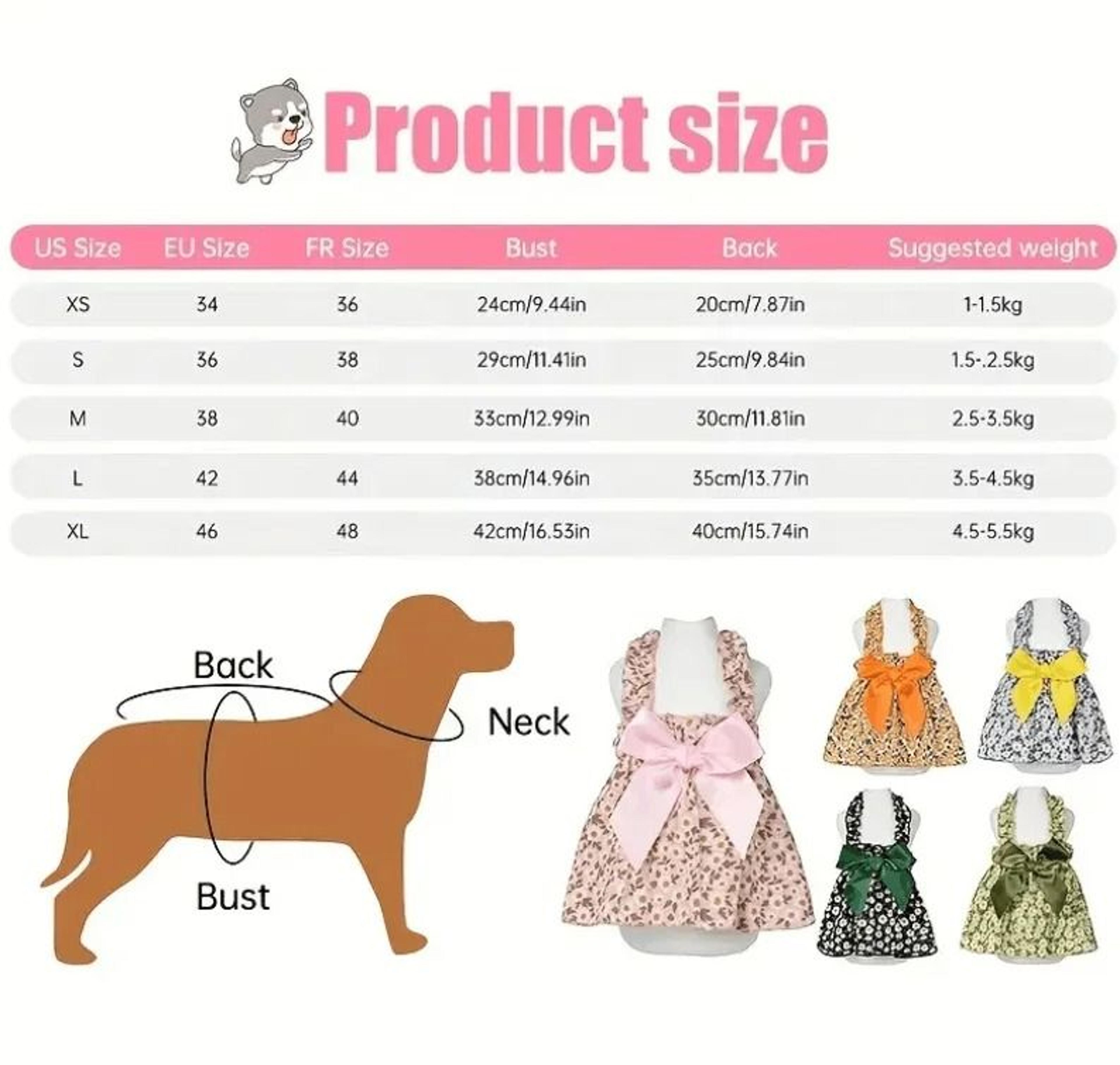 Romantic Floral Pattern Pet Summer Dress 1