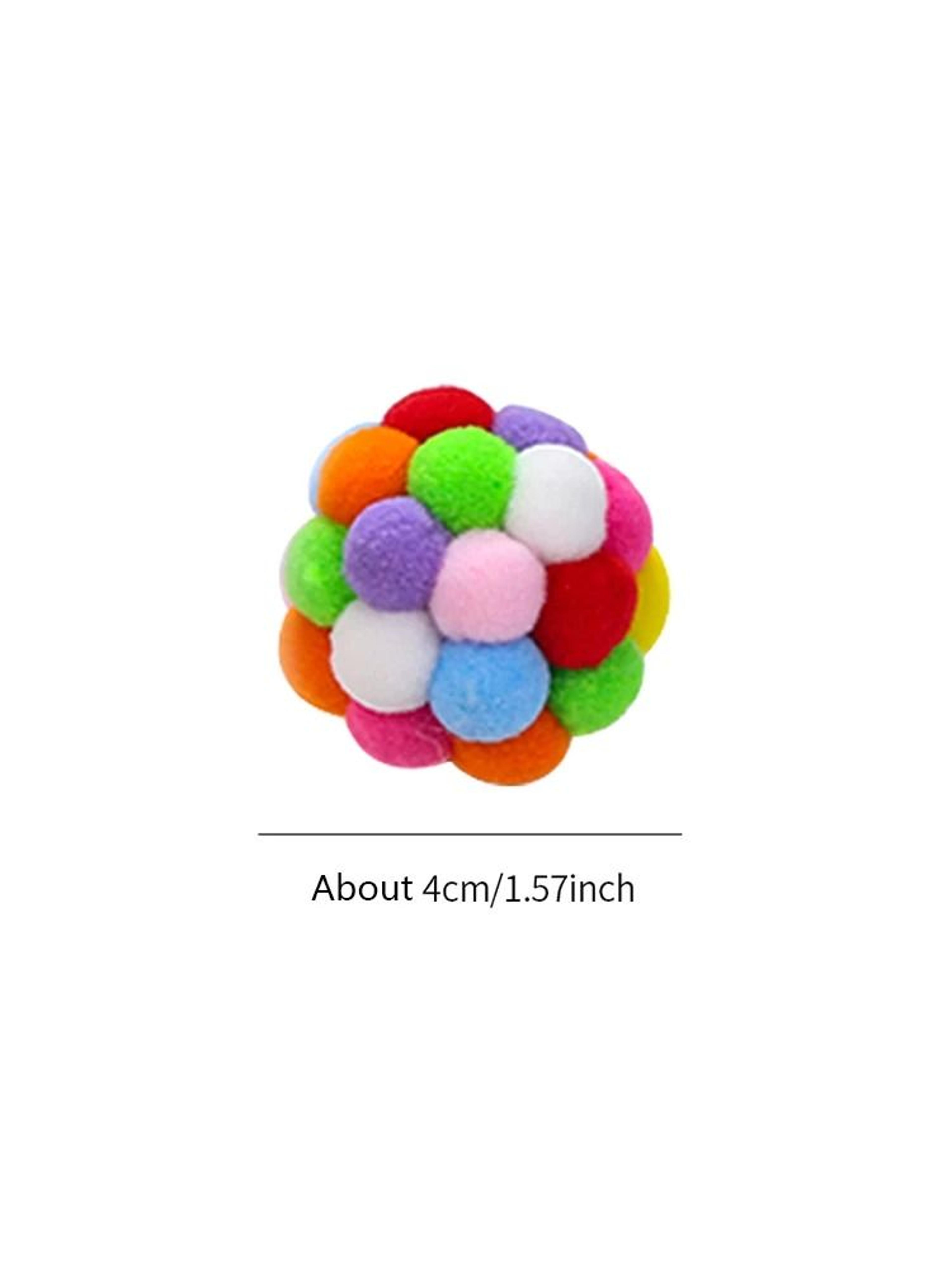 Colorful Handmade Elastic Bell Ball Interactive Cat Toy 8