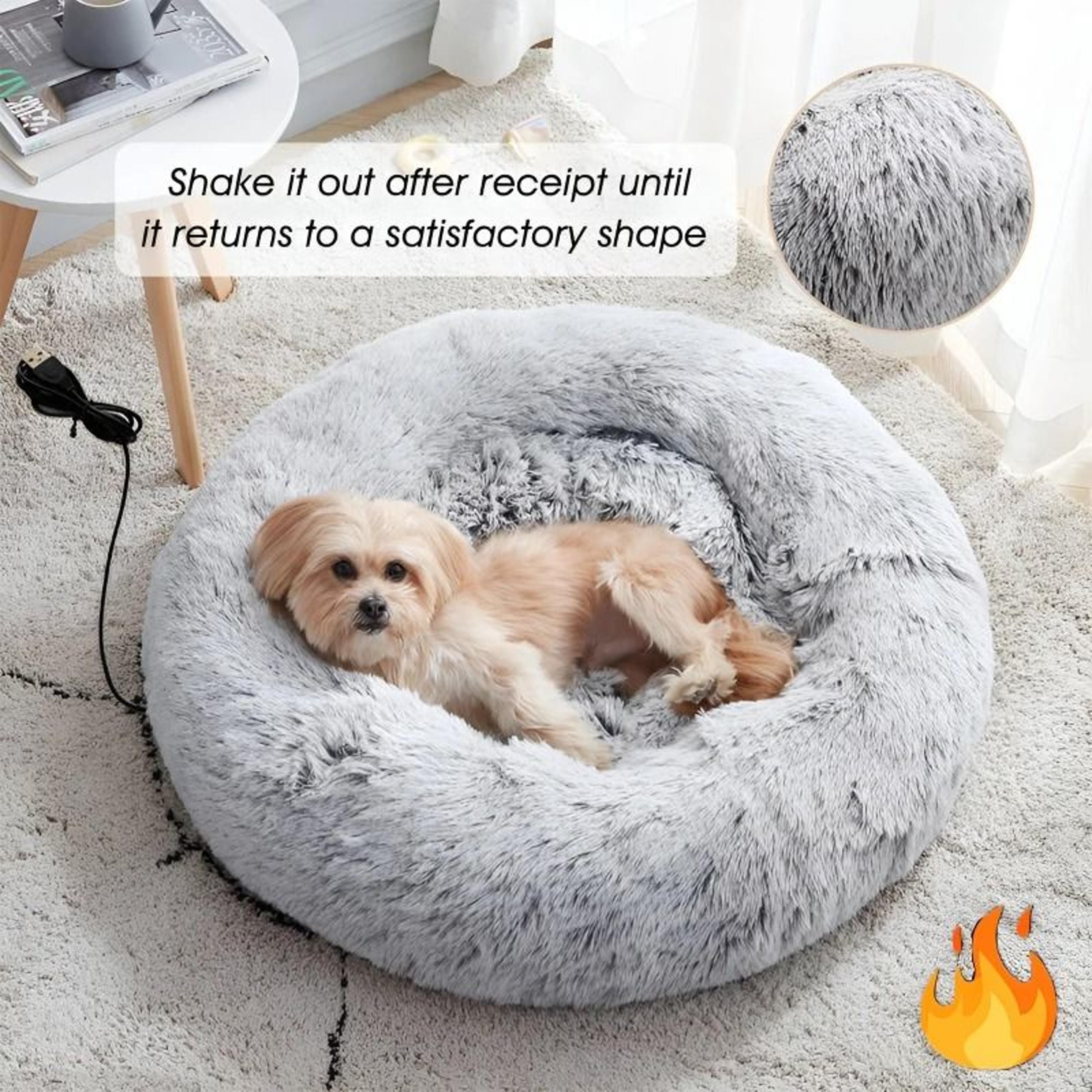 Winter Heated Constant Temperature Round Pet Bed USB Electric Thermal Mat For Cats And Small Dogs 1