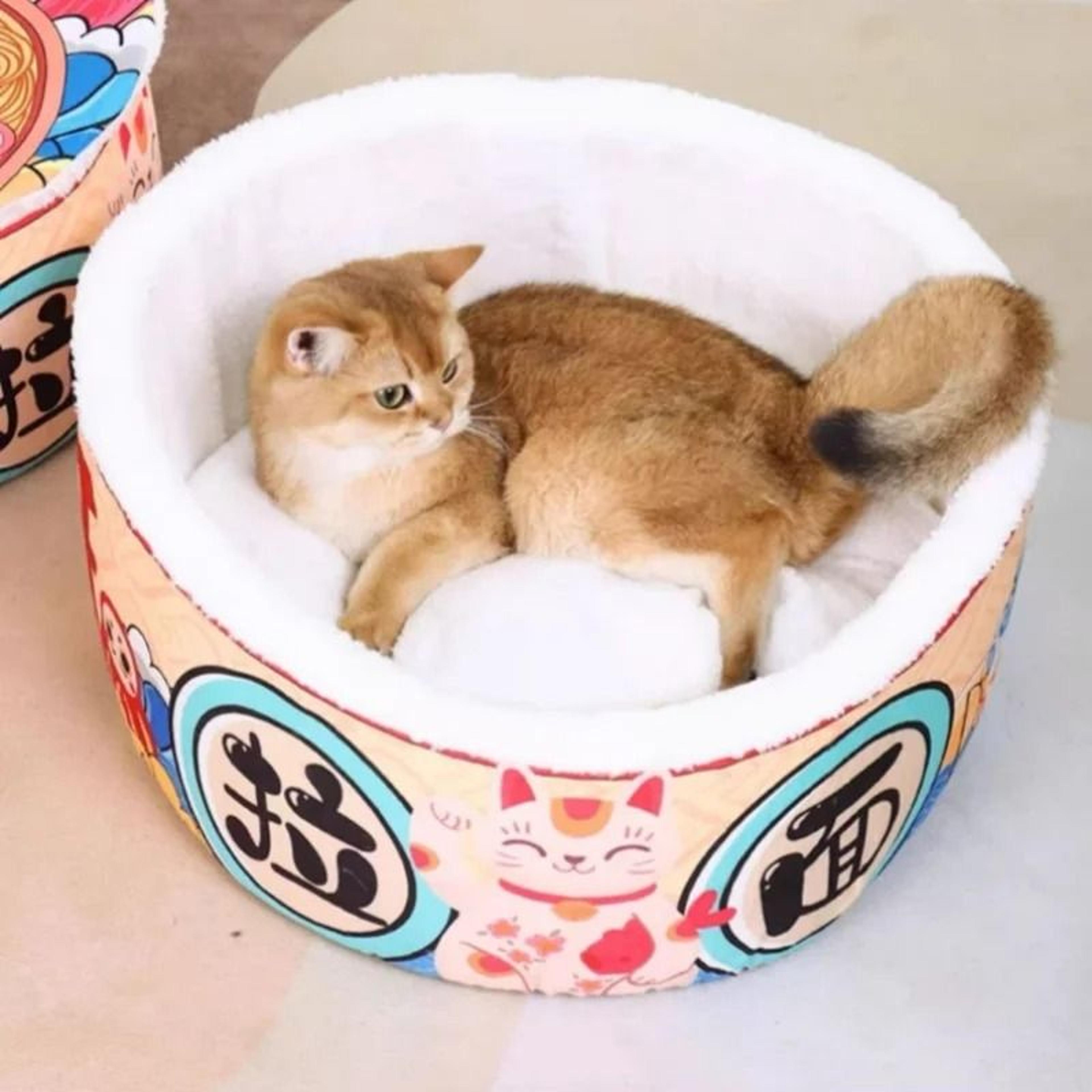 Instant Noodle Cup Pet Bed Cozy Warm House Kennel With Removable Cushion For Cats And Dogs 2