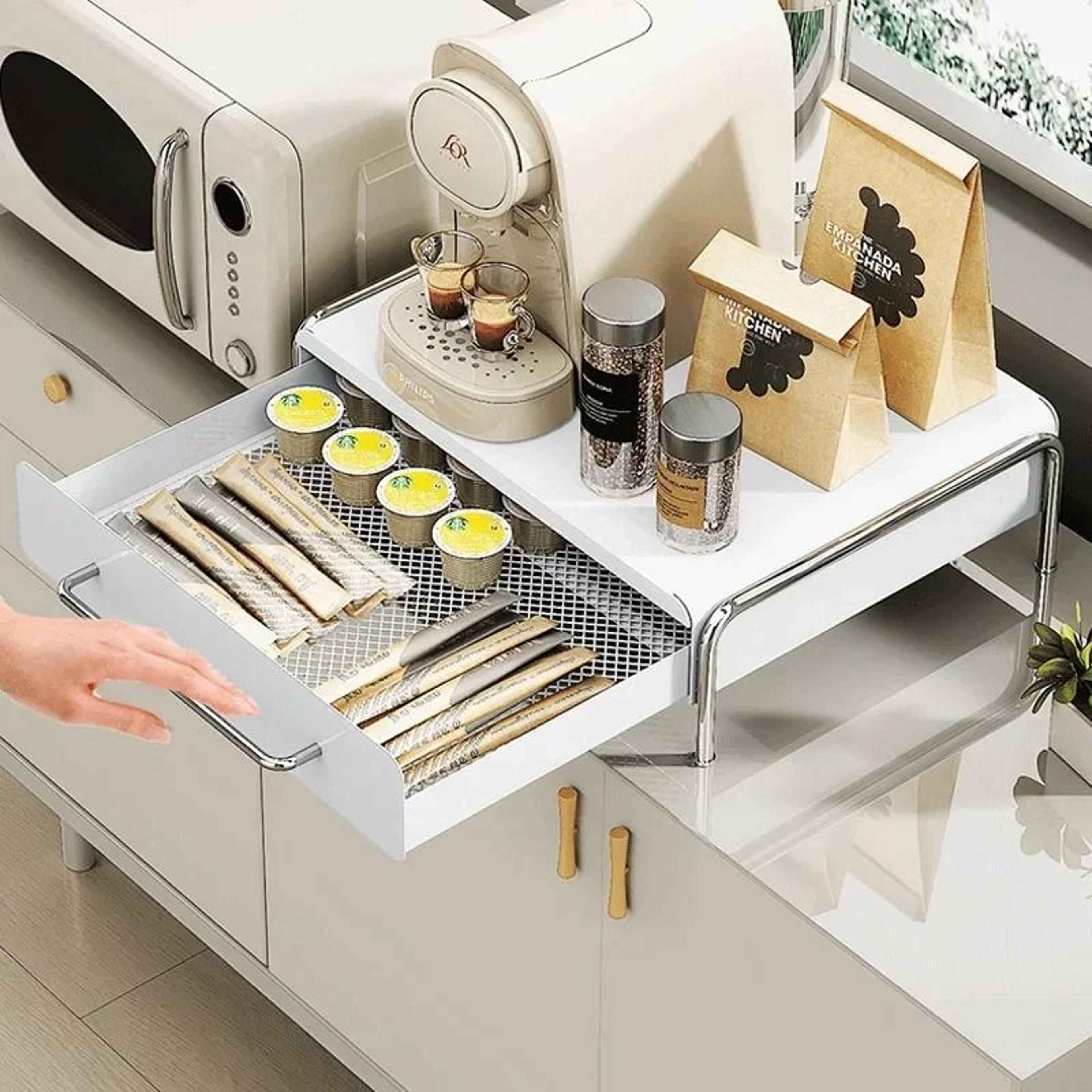 Premium Capsule Coffee  Tea Bag Display Storage Drawer  HeavyDuty Machine Base Holder 4