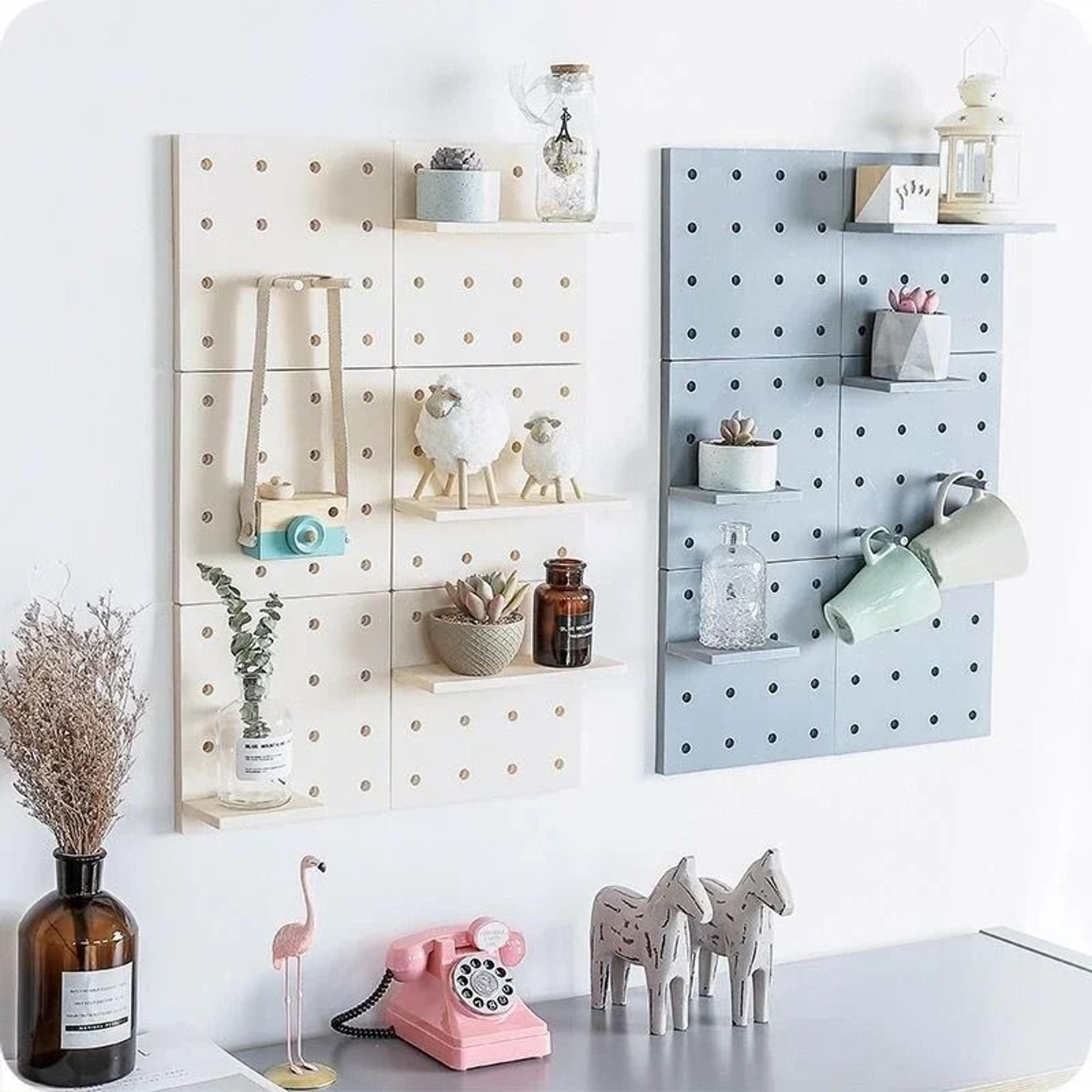 Modular Wall Pegboard Organizer Kit  Premium DamageFree Hanging Storage Rack 5
