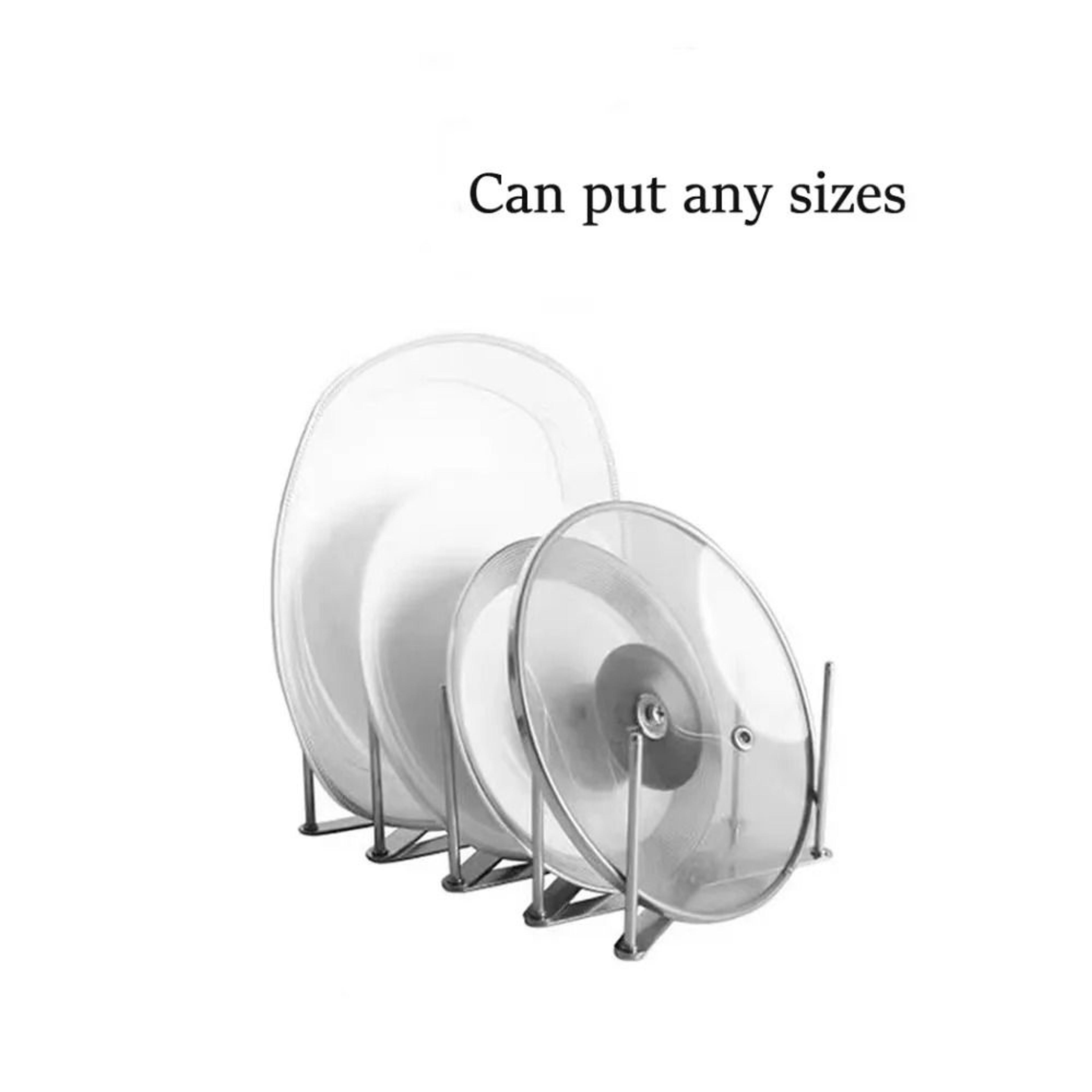 Stainless Steel Retractable Foldable Dish  Pot Lid Organizer 3