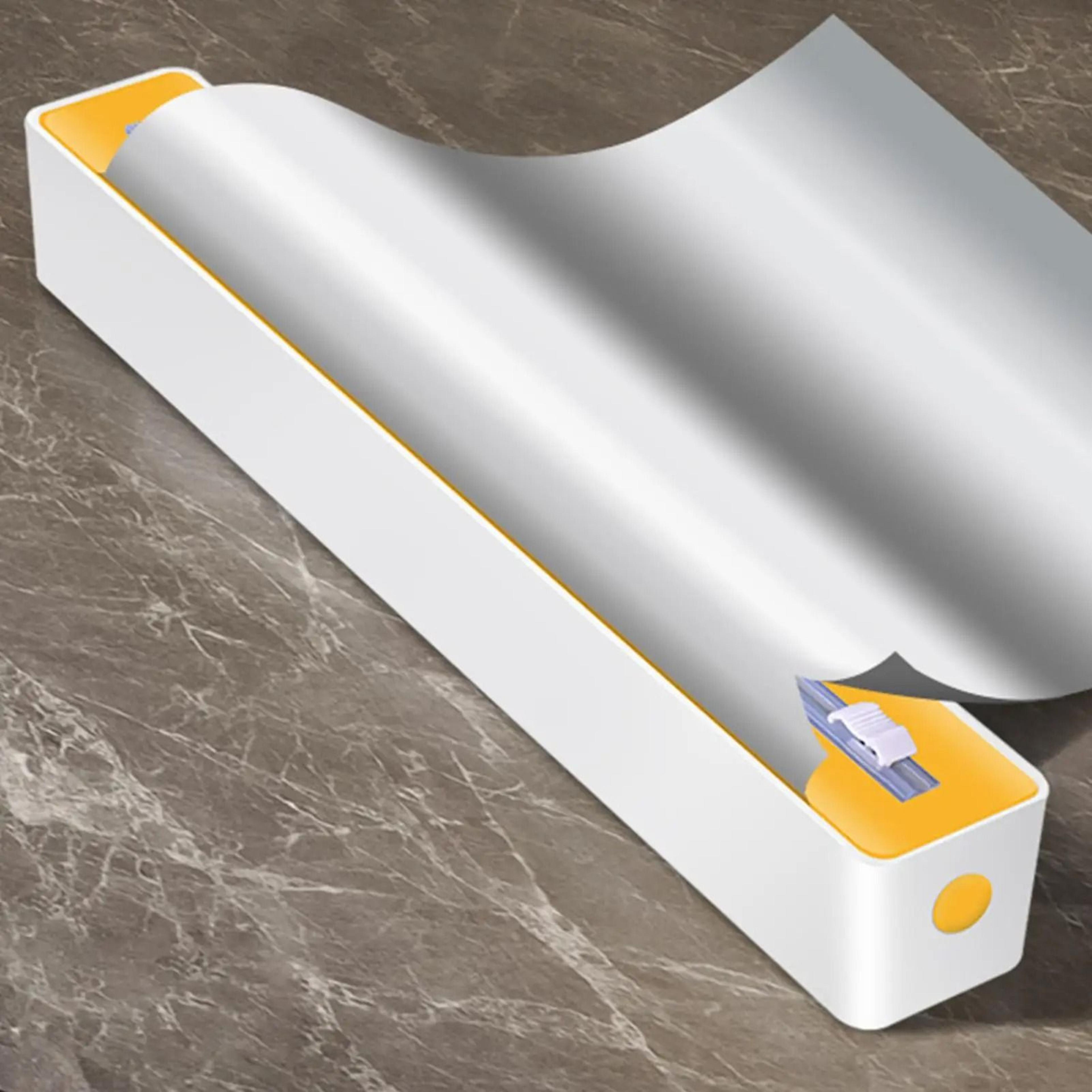 Magnetic Food Wrap Dispenser With Slide Cutter  Suction Cup Base 2