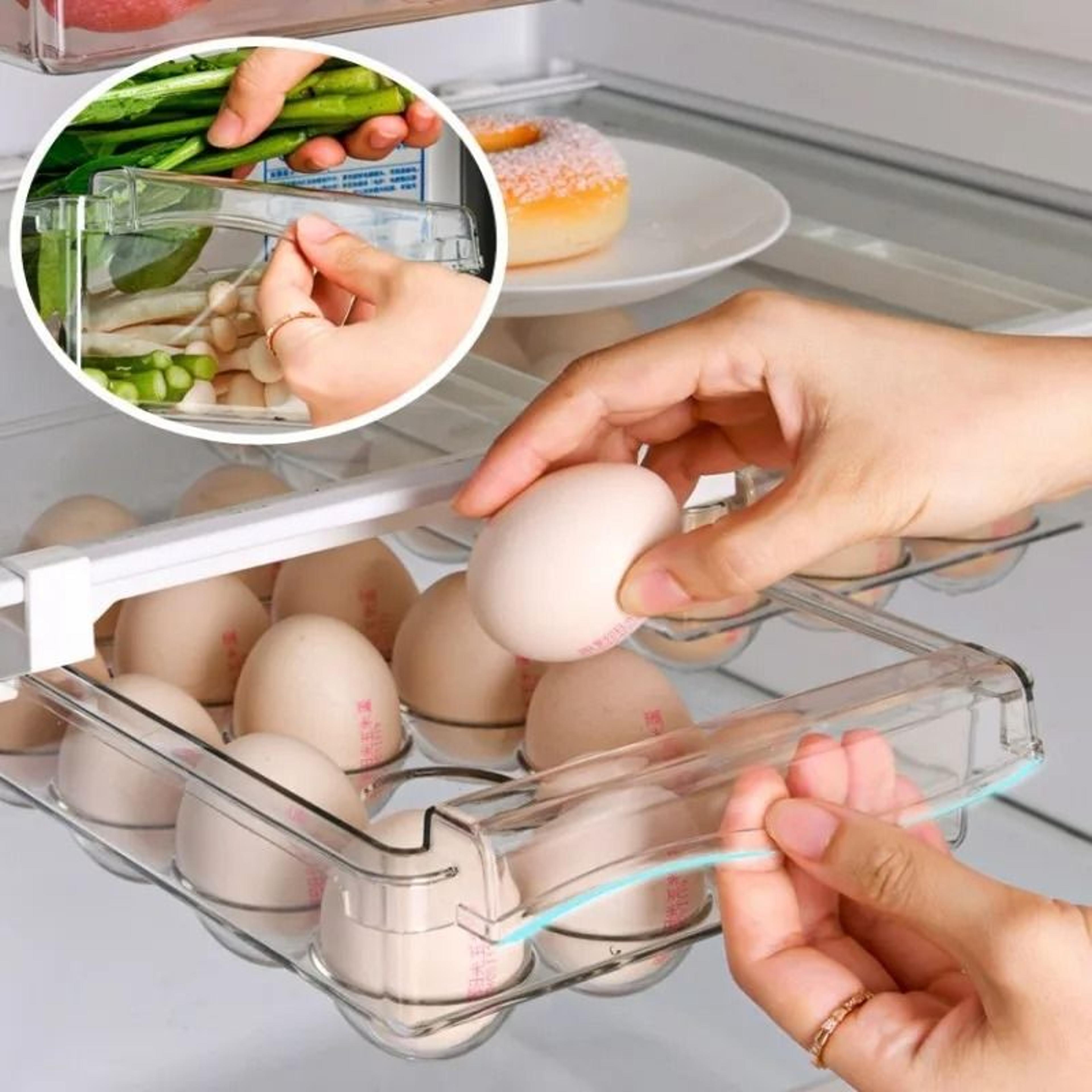 DrawerType UnderShelf Refrigerator Storage Box  Clear FruitEgg Organizer 3