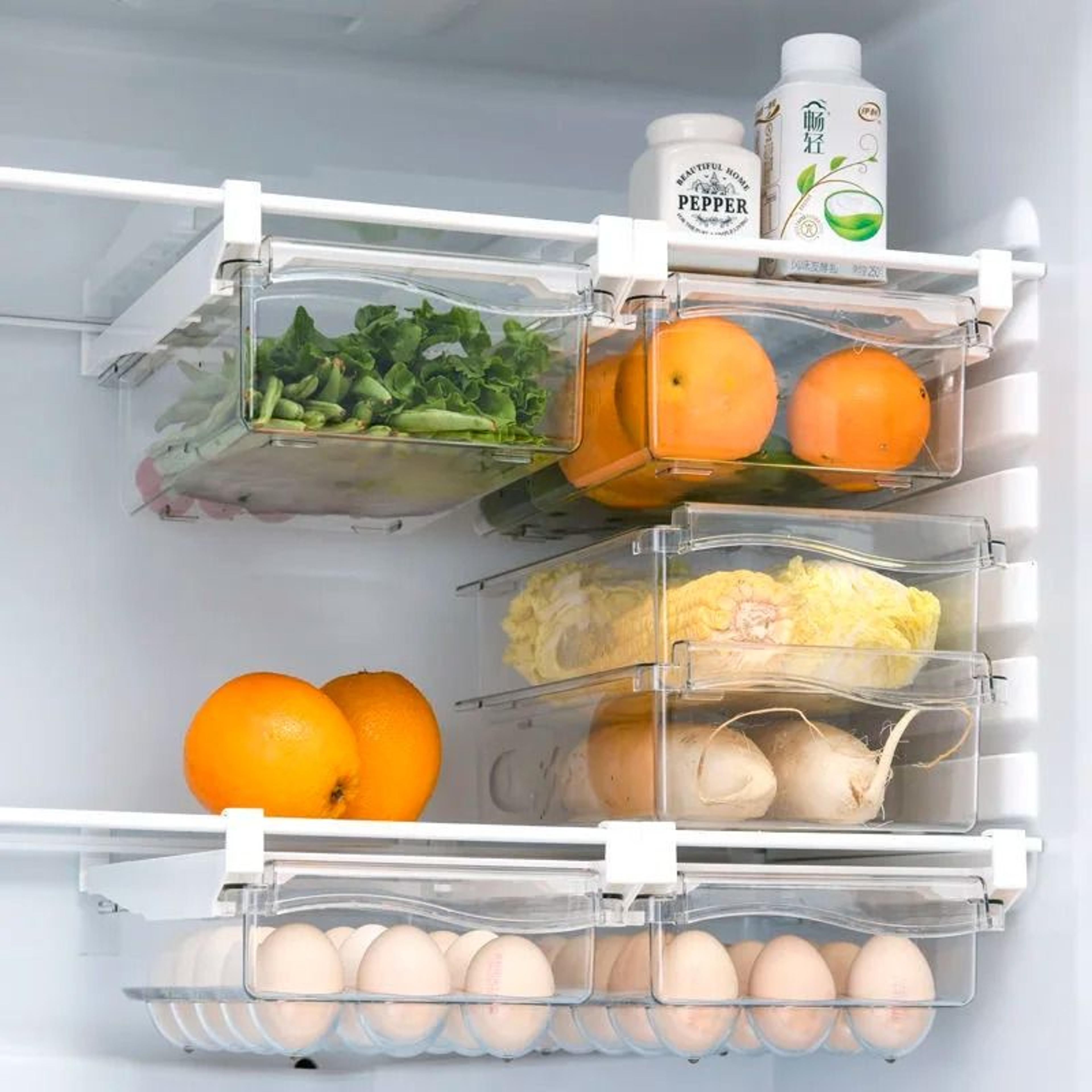 DrawerType UnderShelf Refrigerator Storage Box  Clear FruitEgg Organizer 4