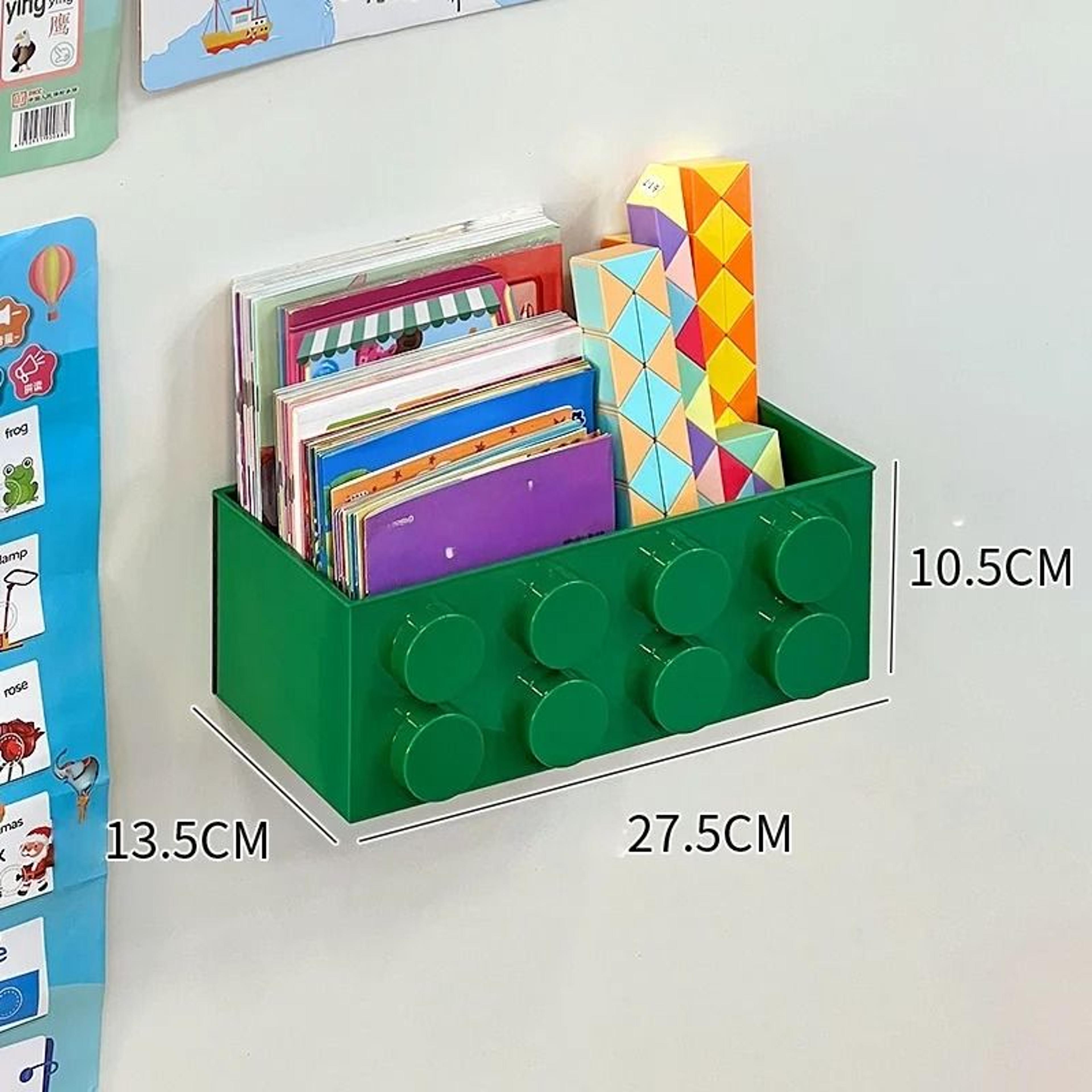 Modular BuildingBlock Magnetic Storage Box  Floating Refrigerator Wall Organizer 5