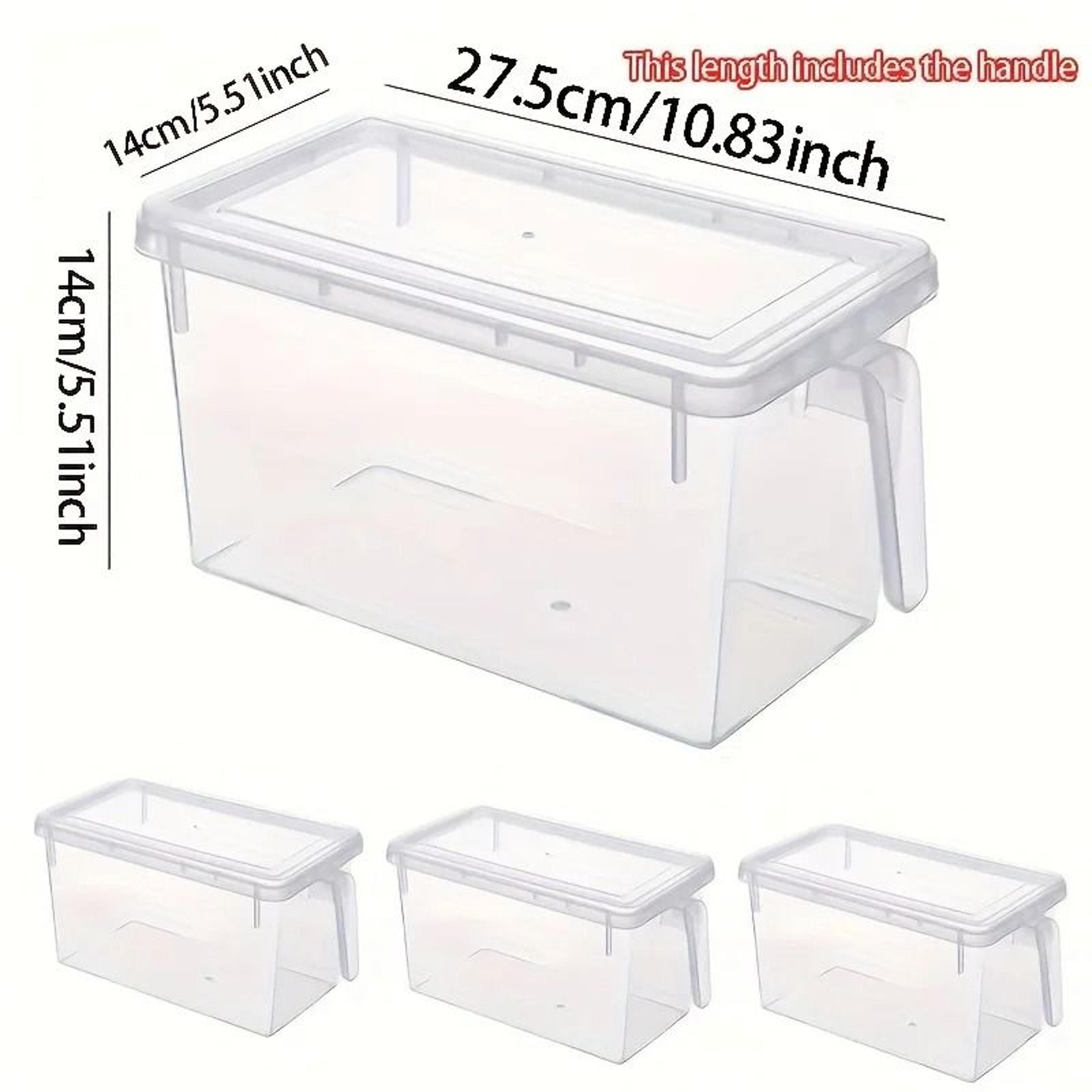 Clear Fridge Storage Container With Integrated Handle  Airtight FreshKeeping Lid 5