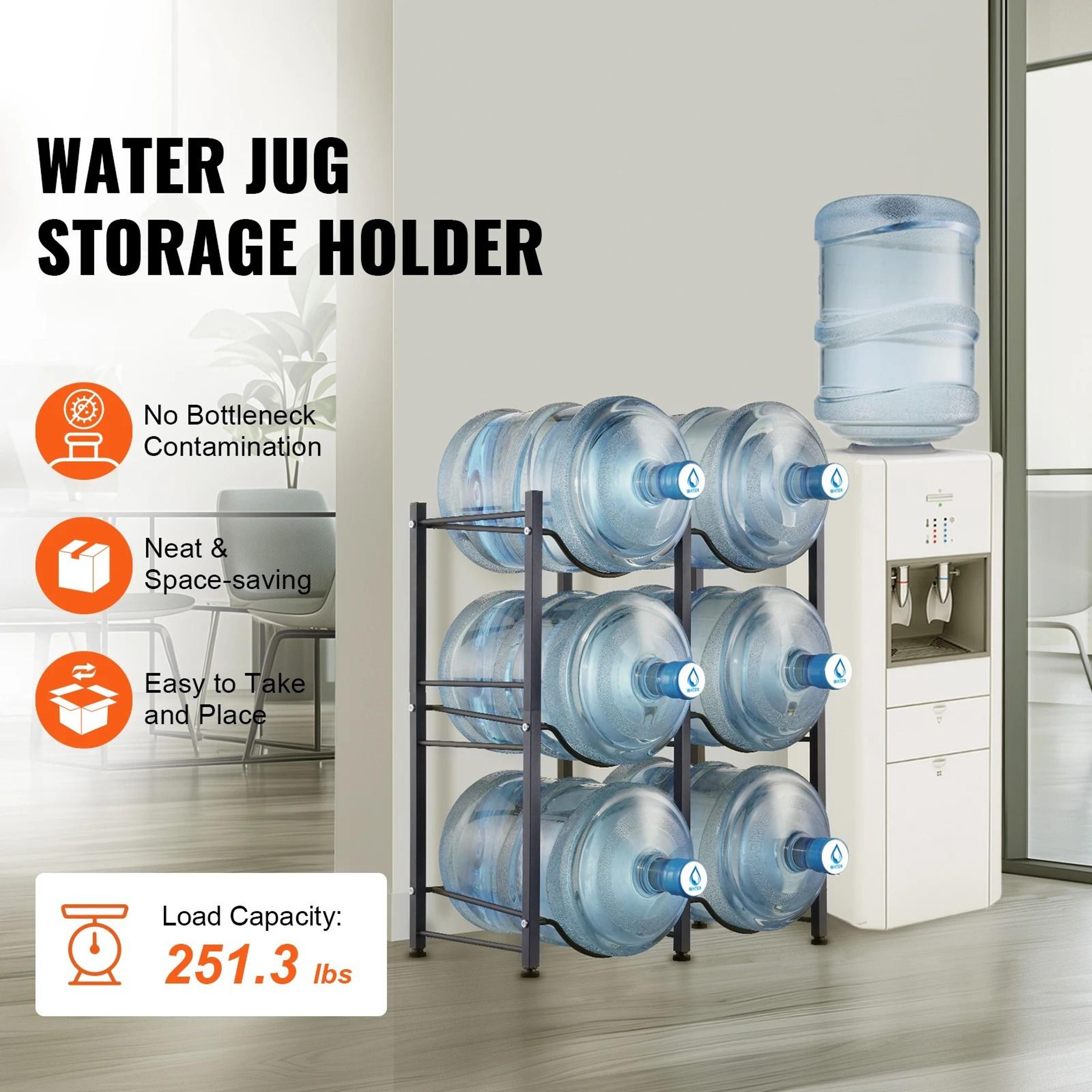 SucceBuy Premium HeavyDuty Water Jug Holder  345Tier Industrial Iron Water Bottle Storage Rack 1