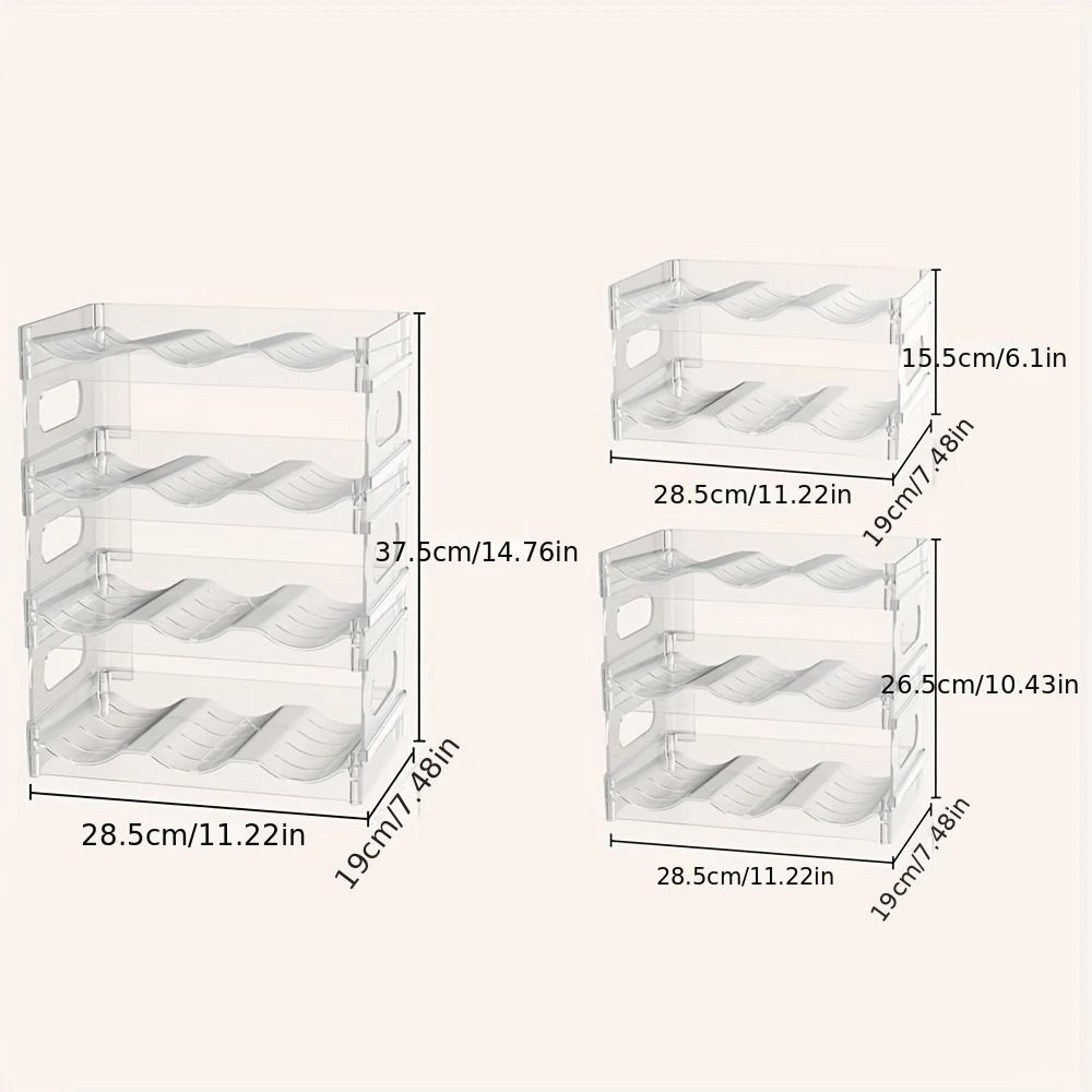 Stackable Water Bottle  Wine Storage Rack  Premium MultiTier Transparent Countertop Organizer 5