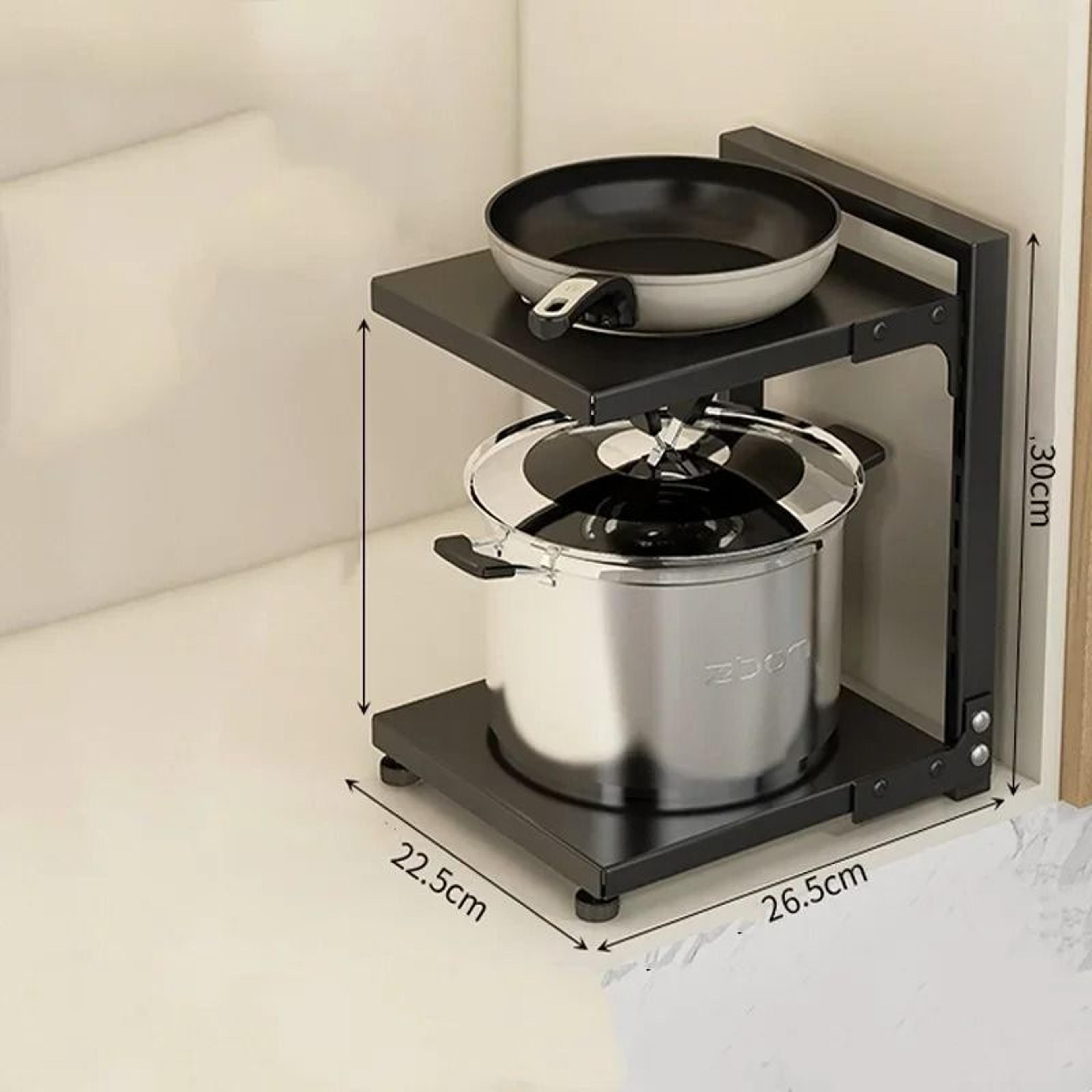 Carbon Steel MultiLayer UnderSink Cabinet  HeavyDuty Pot Organizer Rack 9